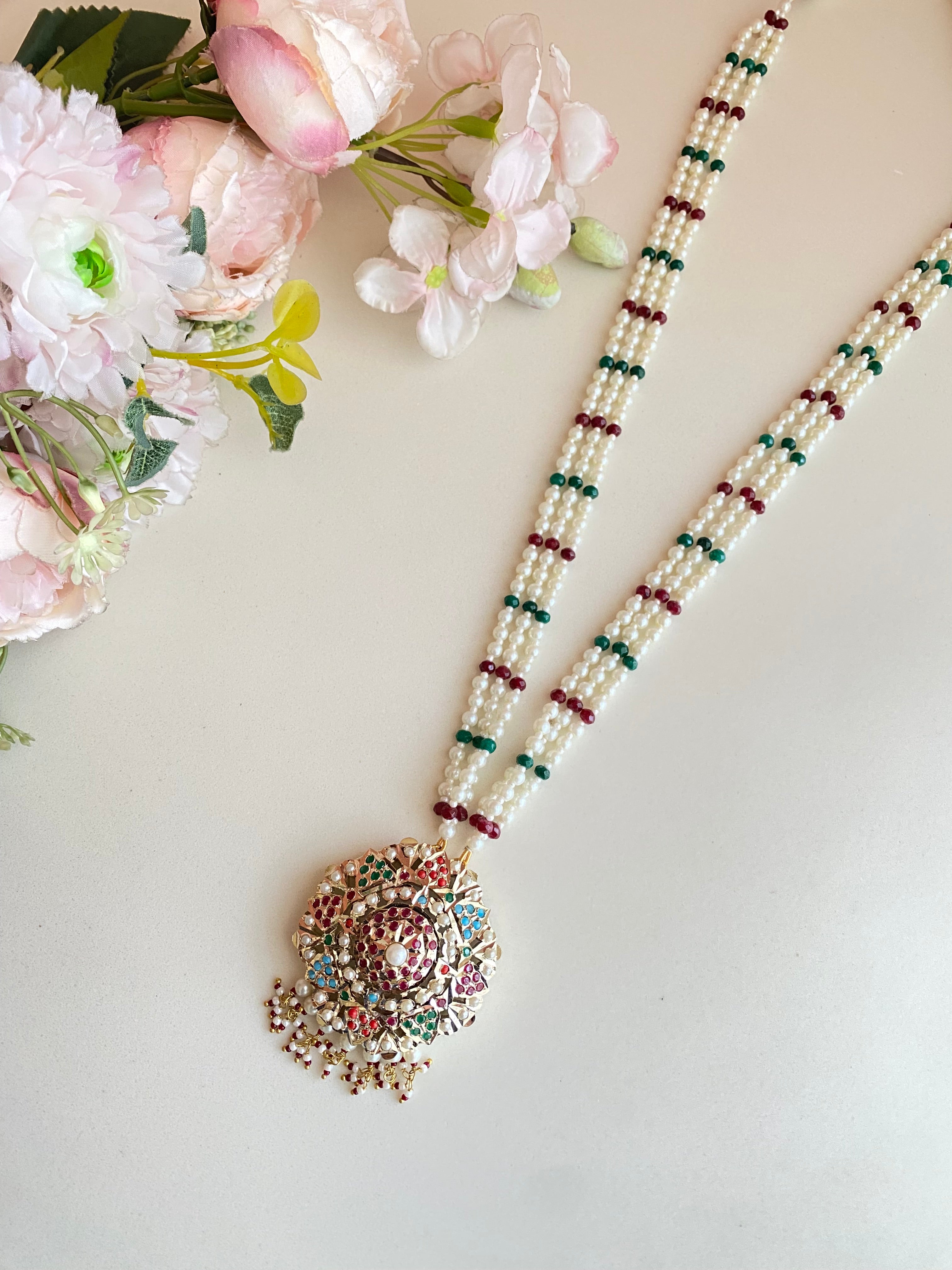 Amritsari Jadau Long Multi pendent