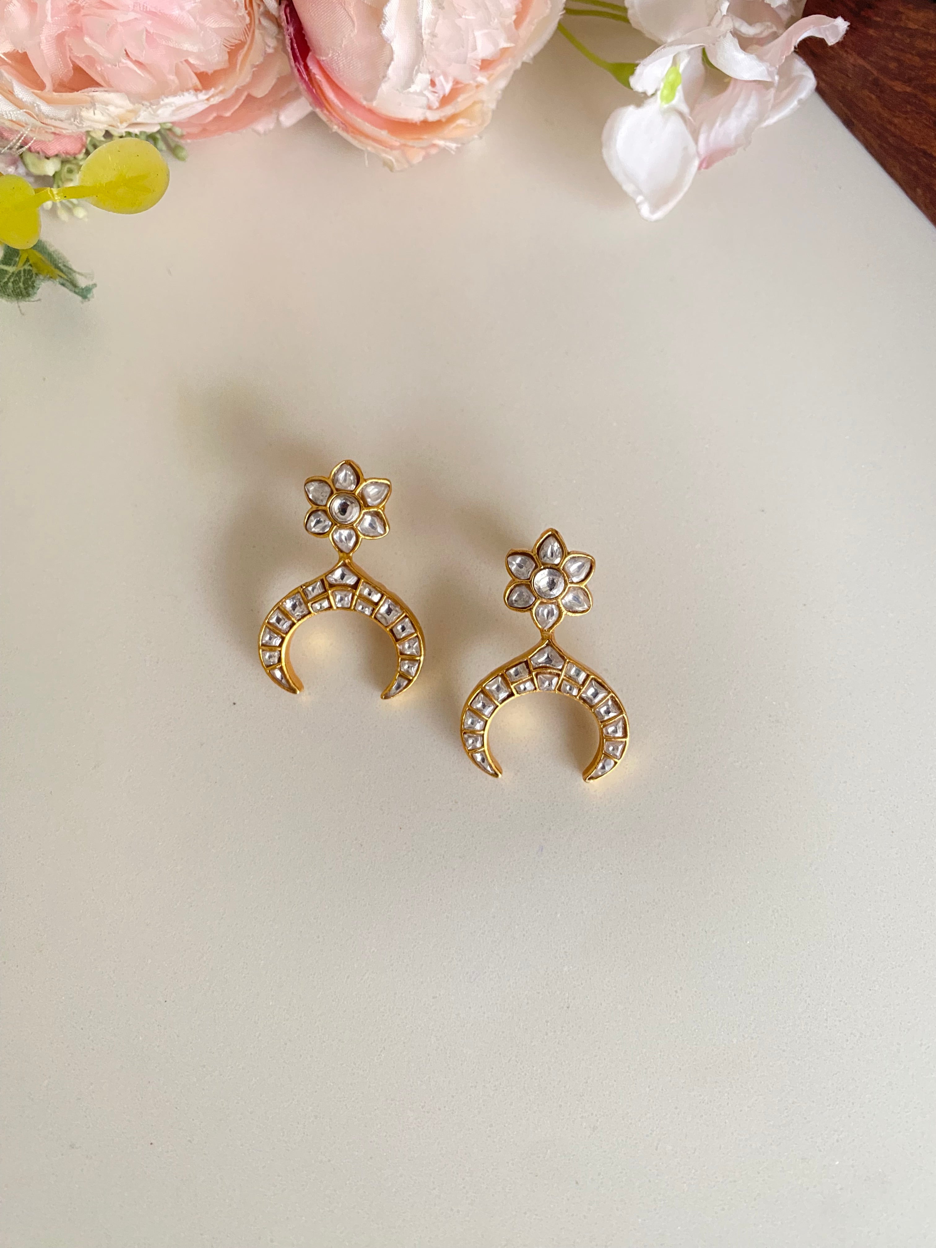 Gold plated Kundan earring
