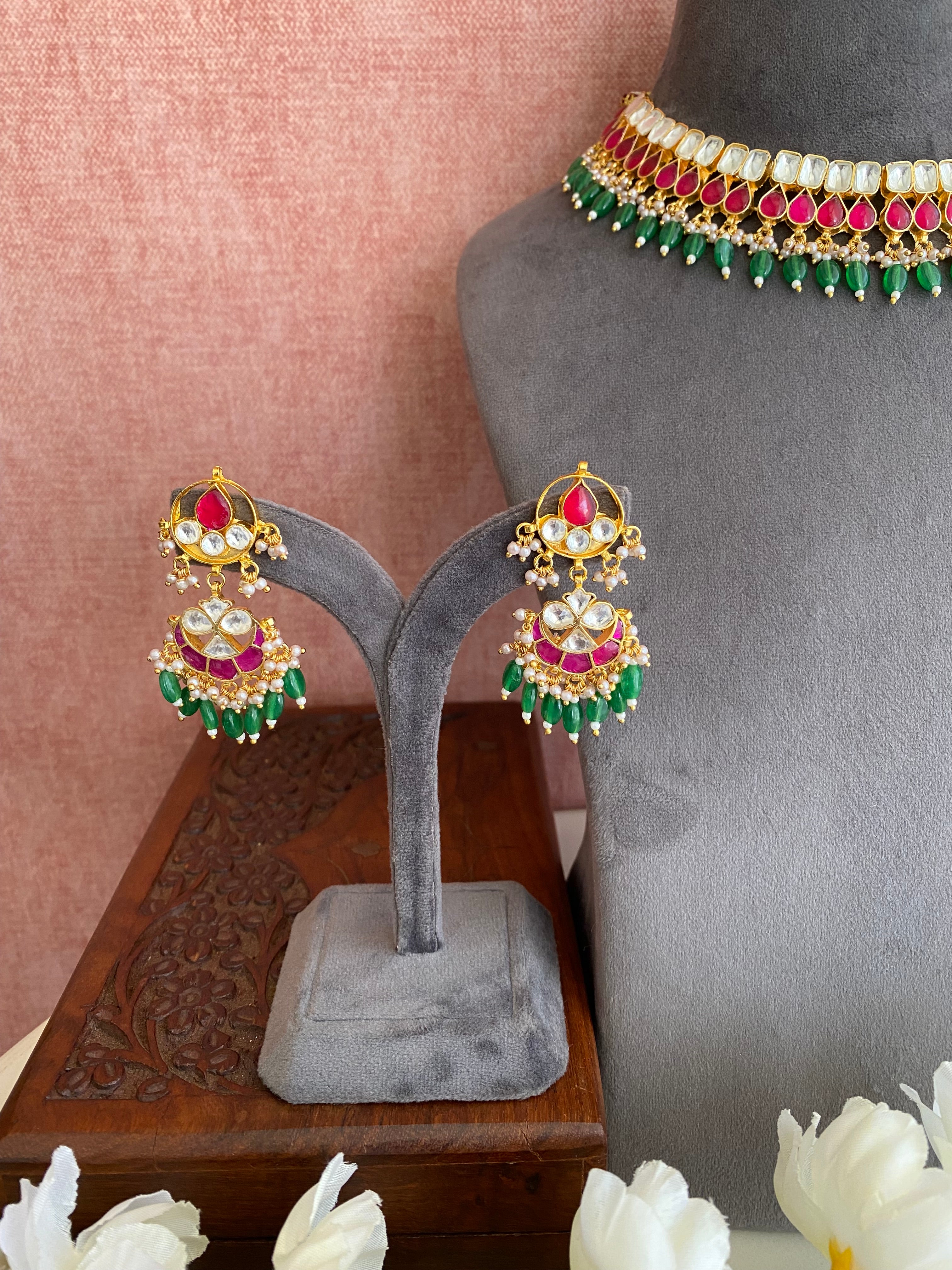Kundan Gold plated Necklace set