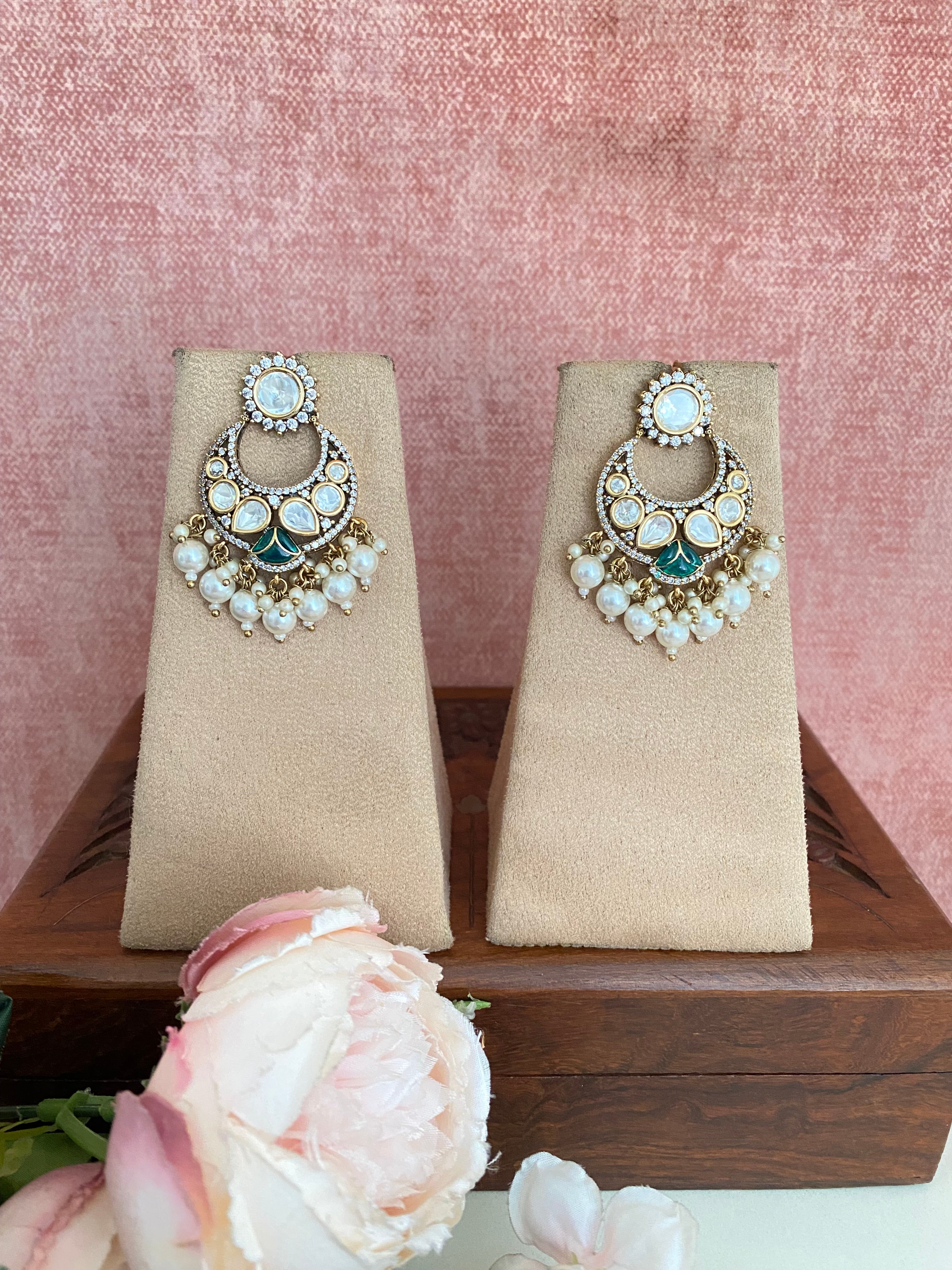 Gold plated Moissanite Earrings