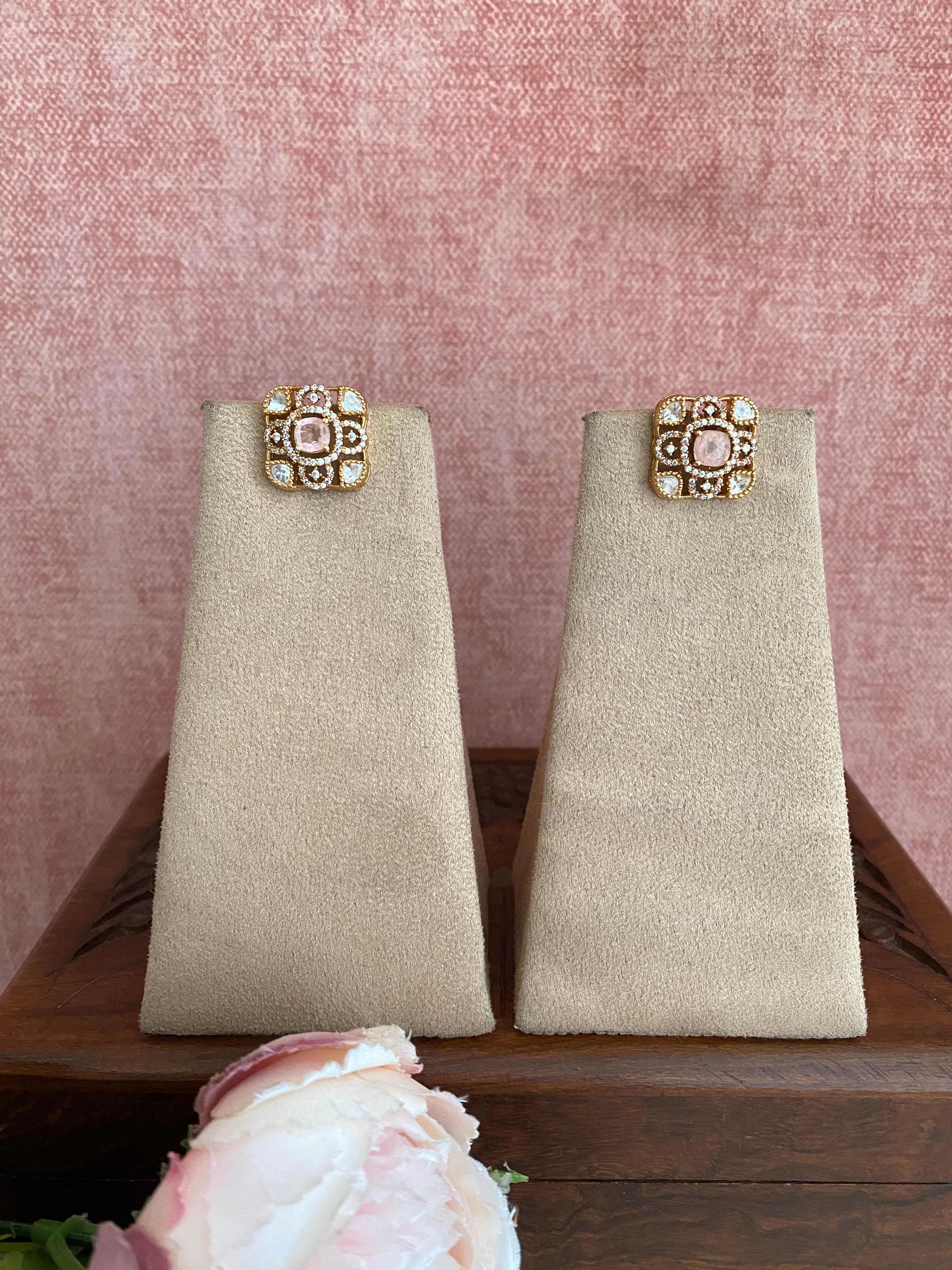 Gold plated Moissanite Studs