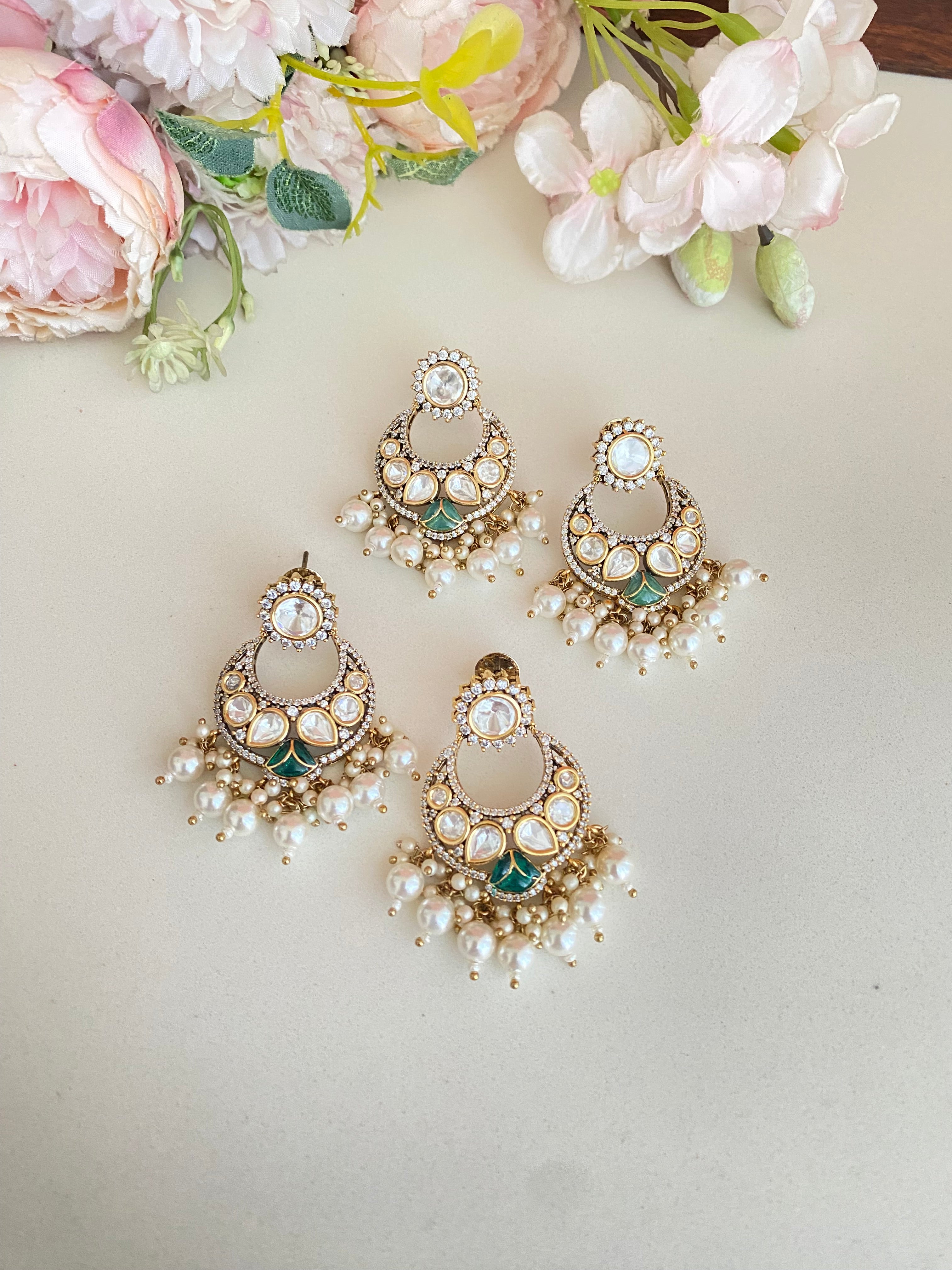 Gold plated Moissanite Earrings