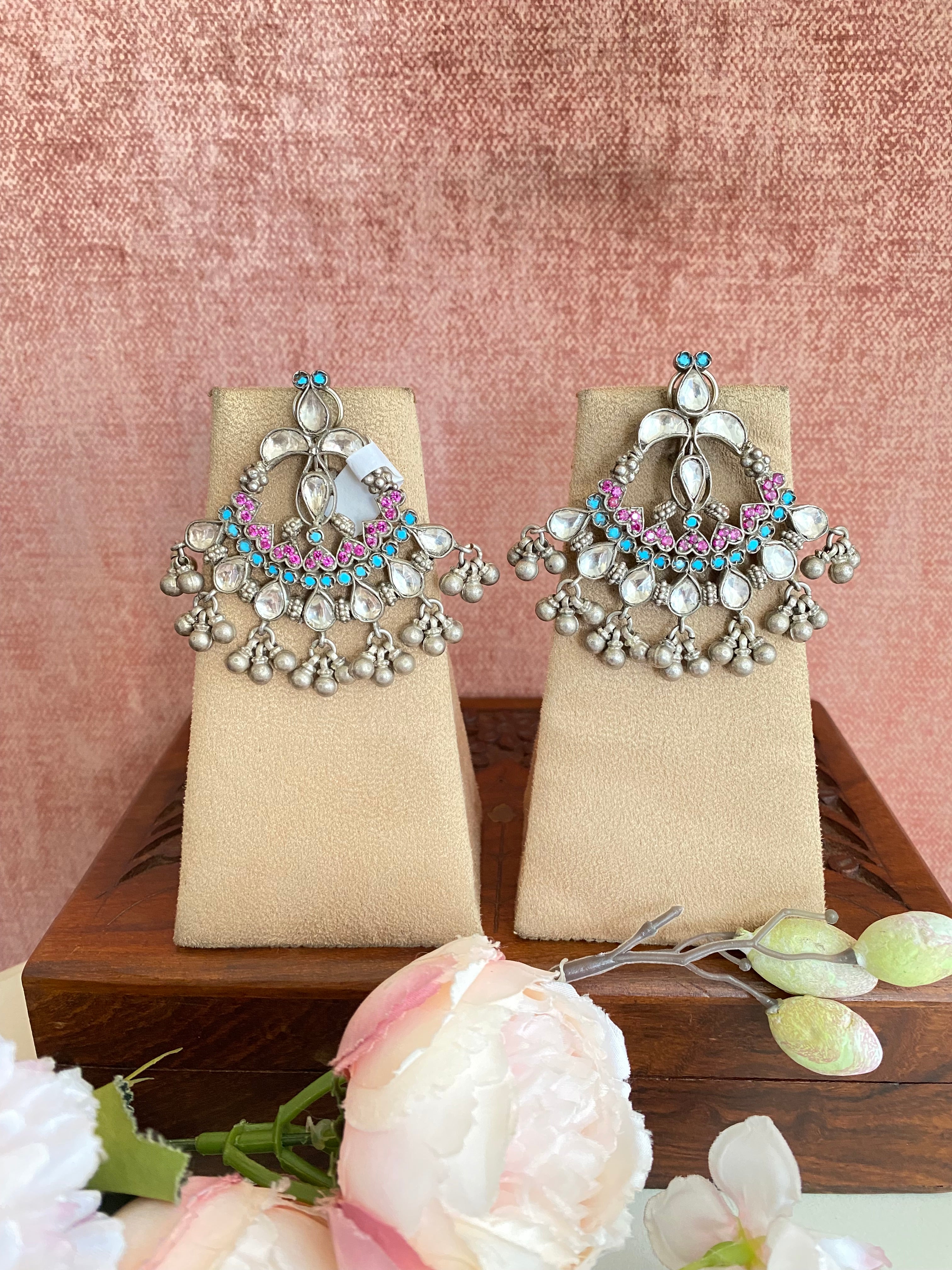 Silver Plated Ghungroo Earrings