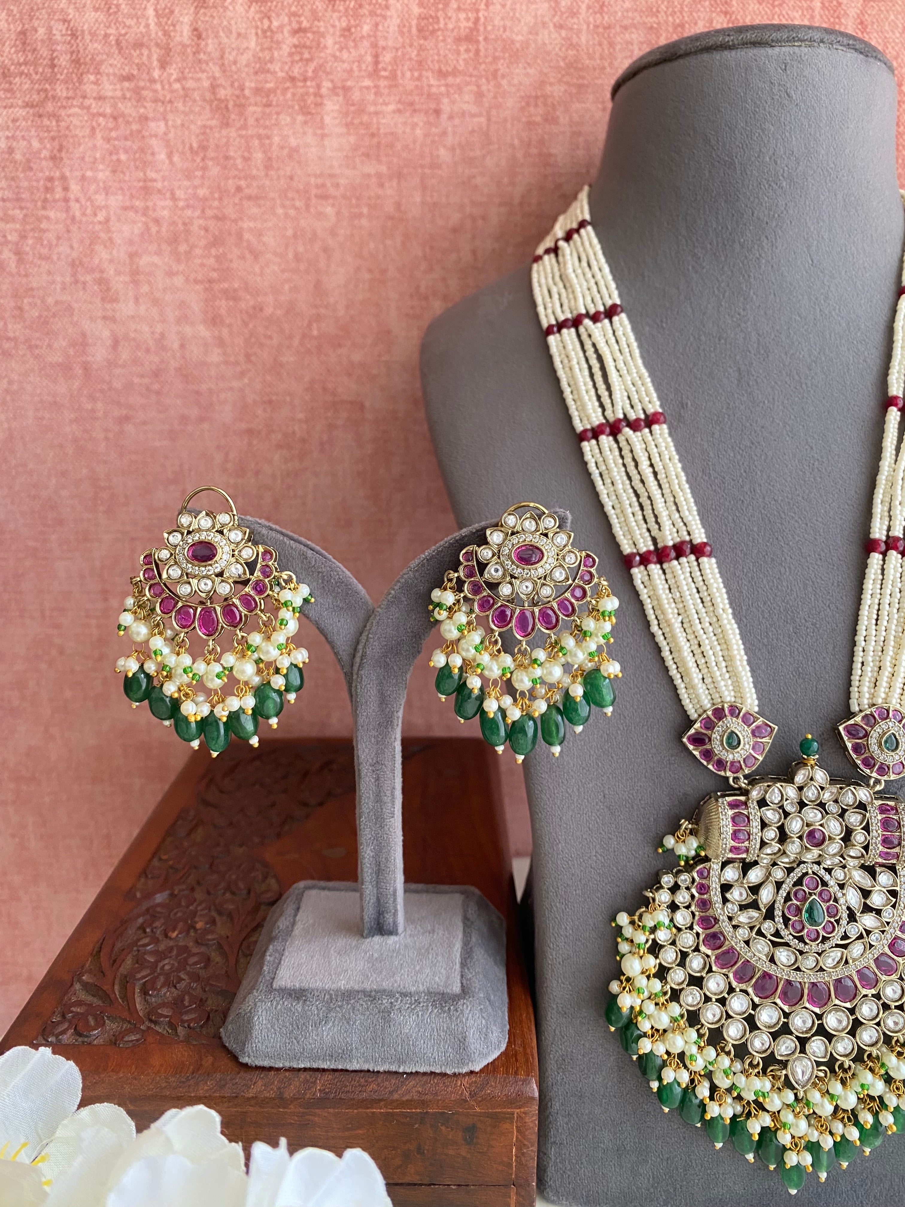 Moissanite Long Necklace set