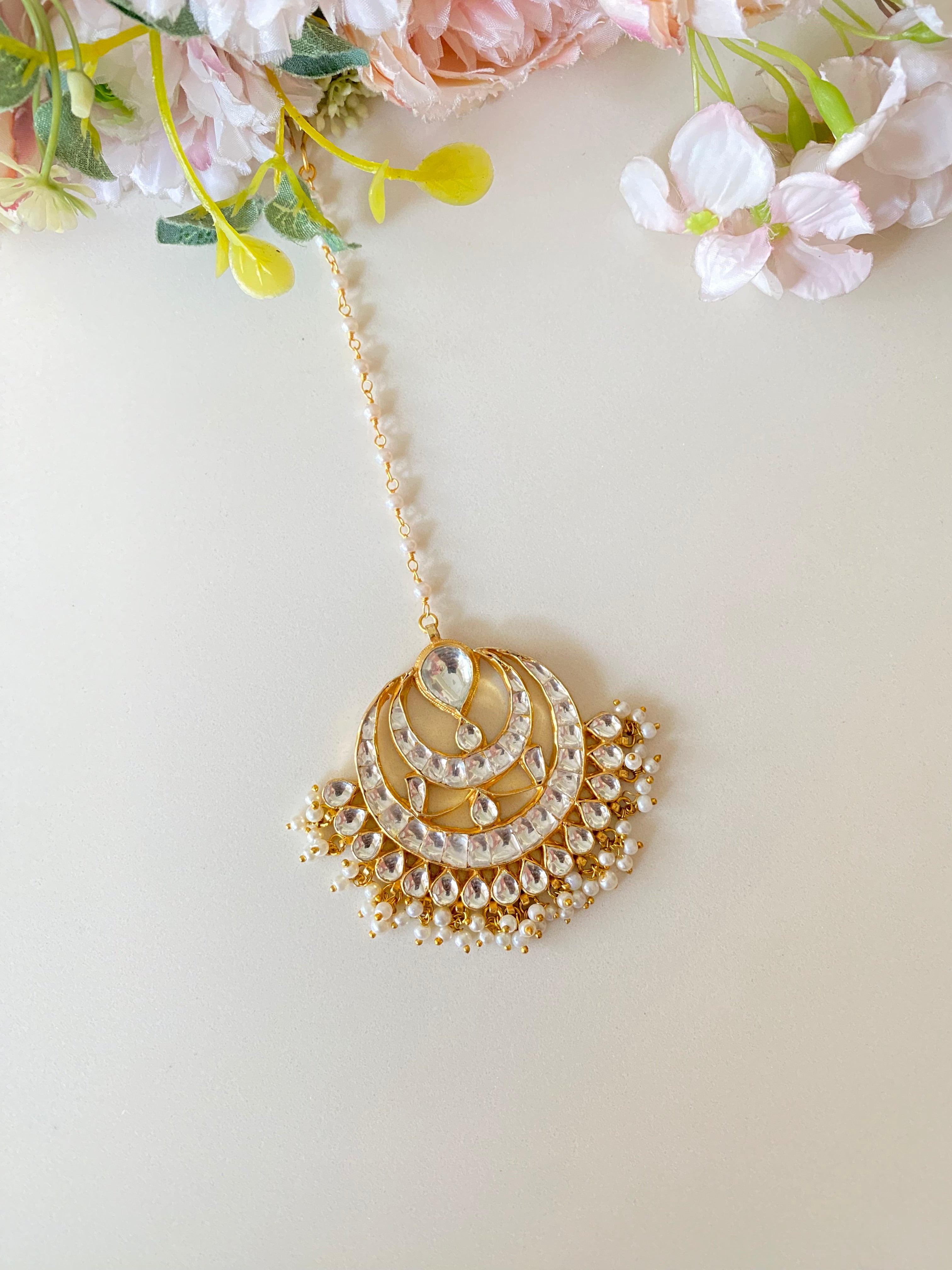 Gold Plated Kundan Tikka