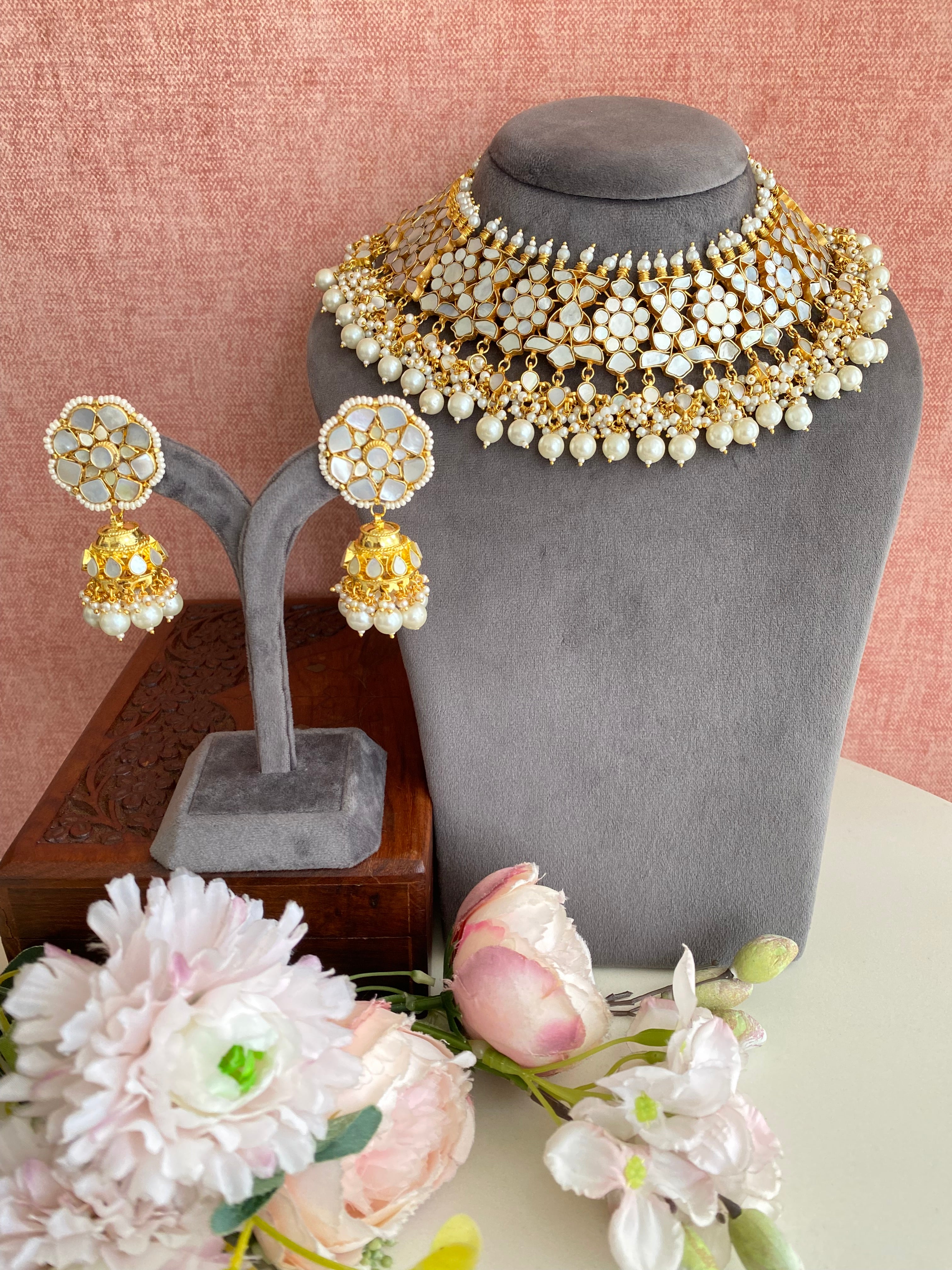 Mother of pearl Bridal set