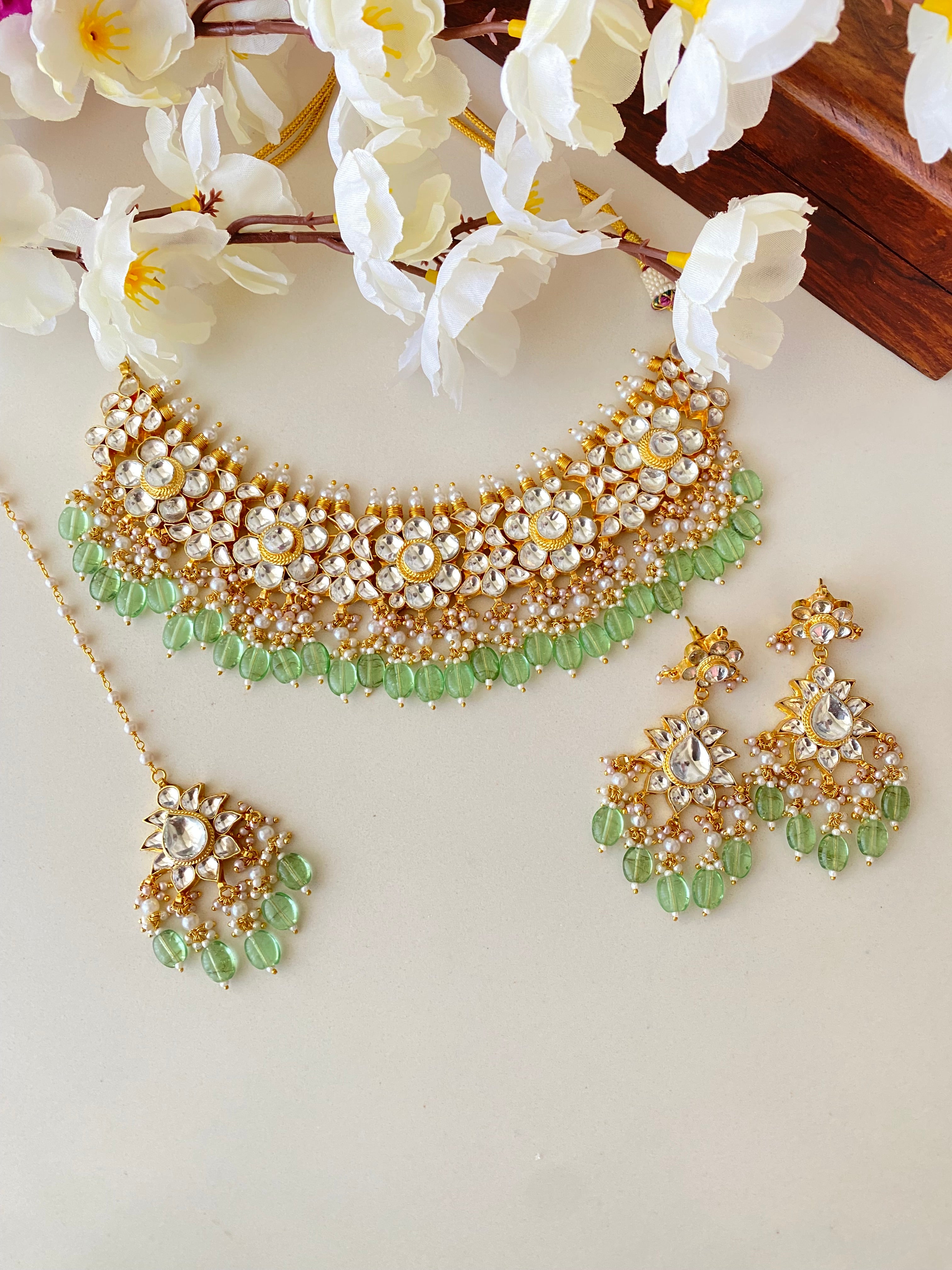 Kundan Gold plated Bridal Necklace set