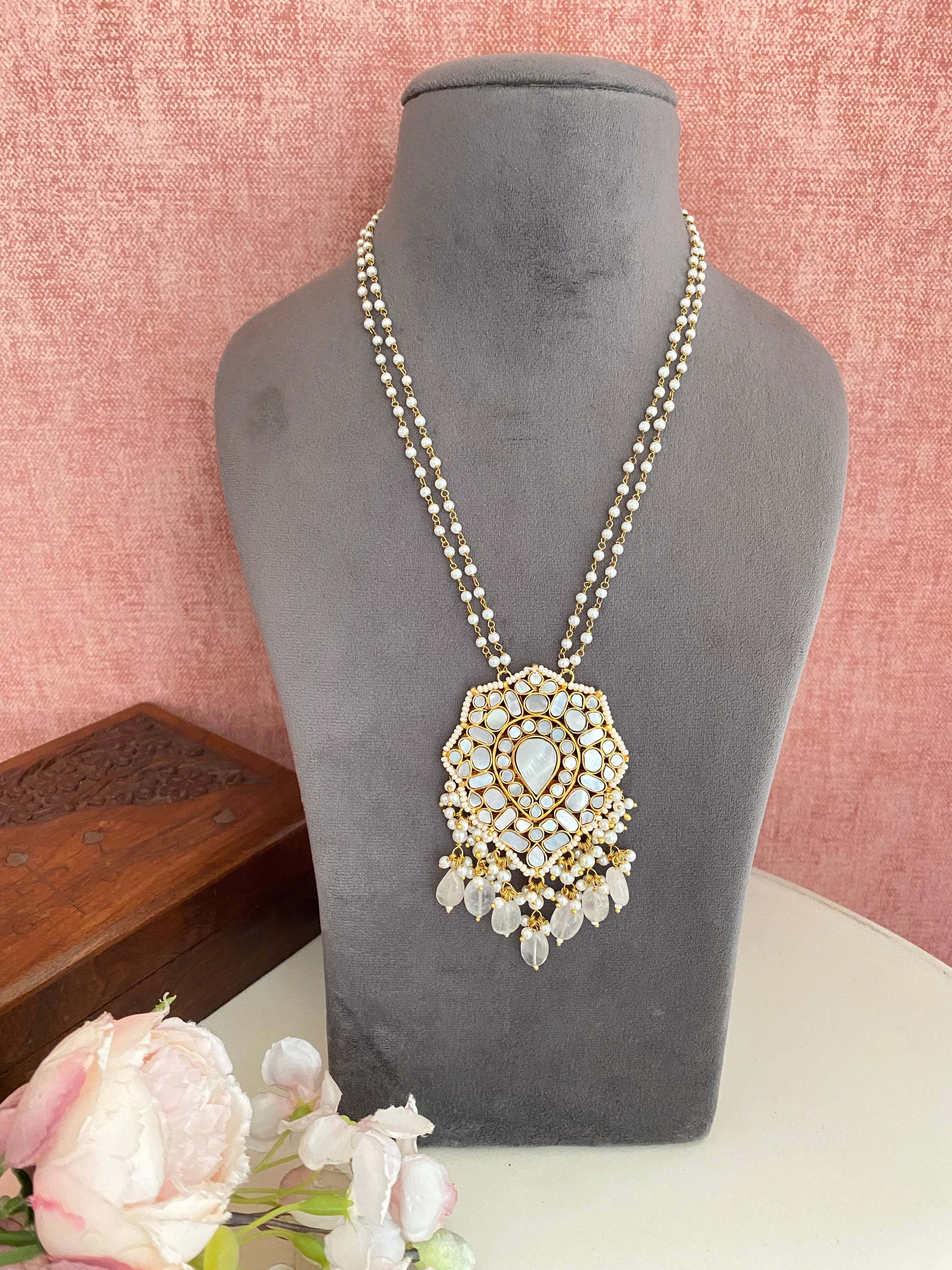 Mother Of Pearl Long Necklace