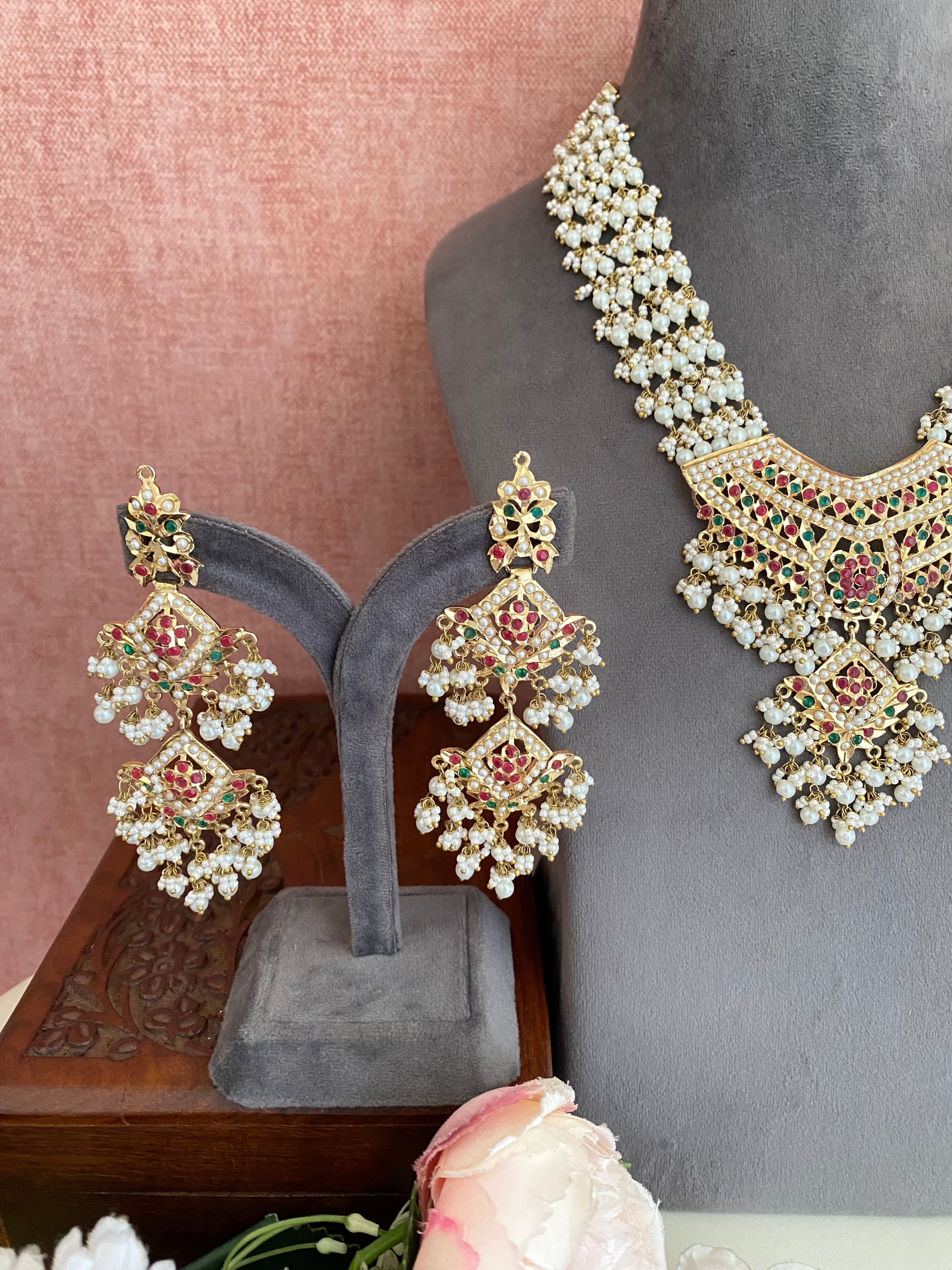 Amritsari Jadau Multi Necklace Set