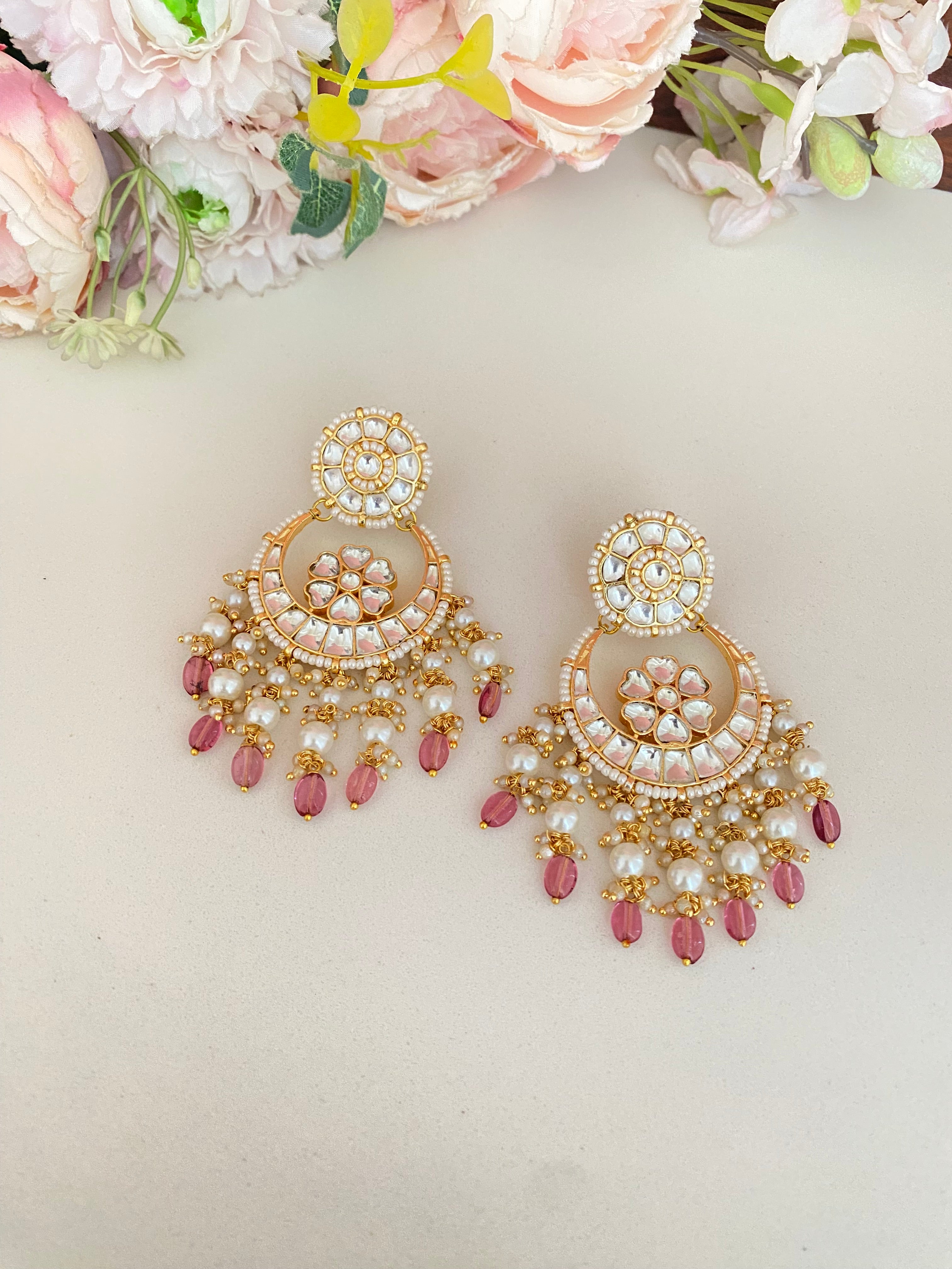 Chandbaali Kundan earring