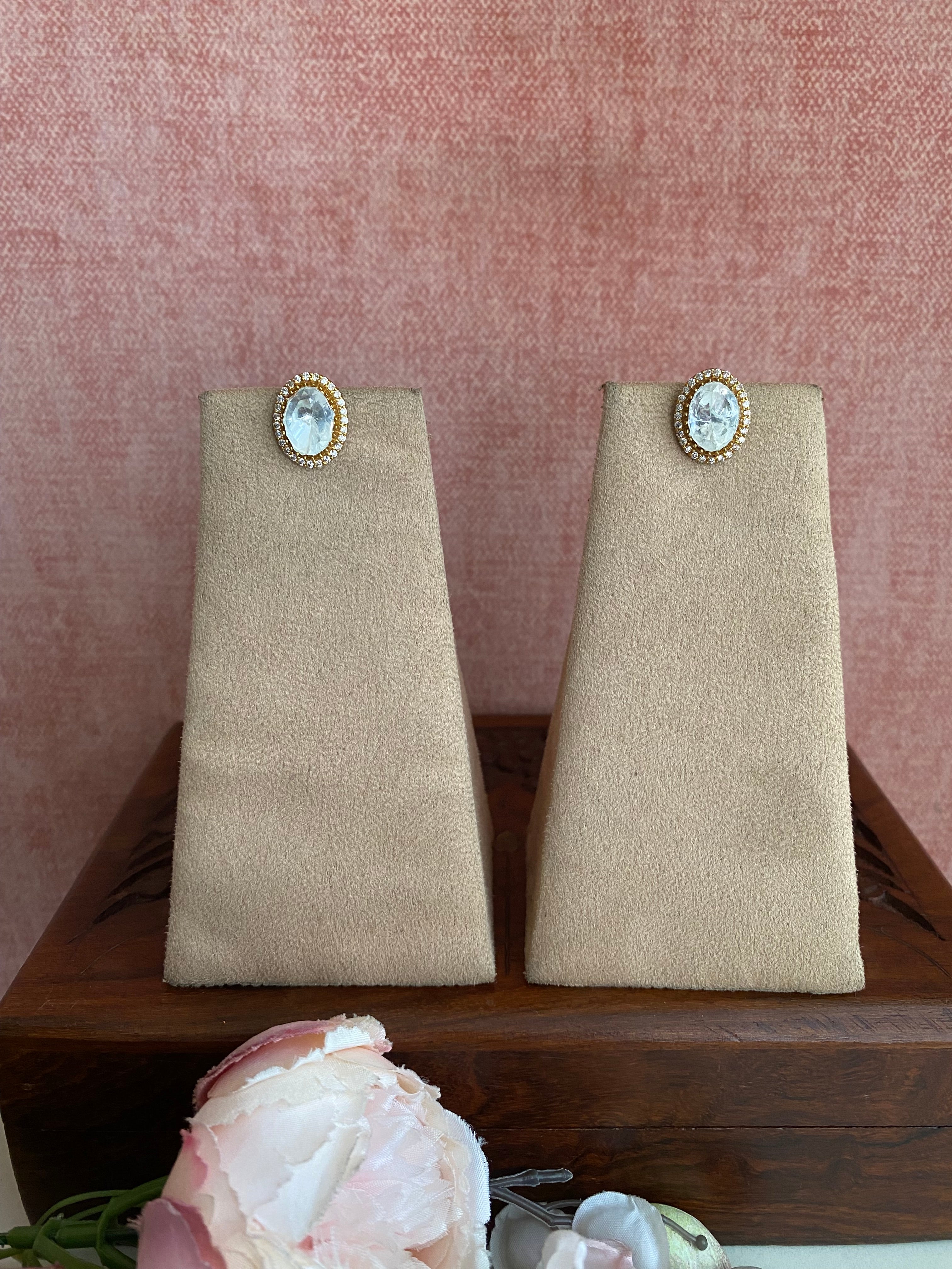 Gold plated Moissanite Studs