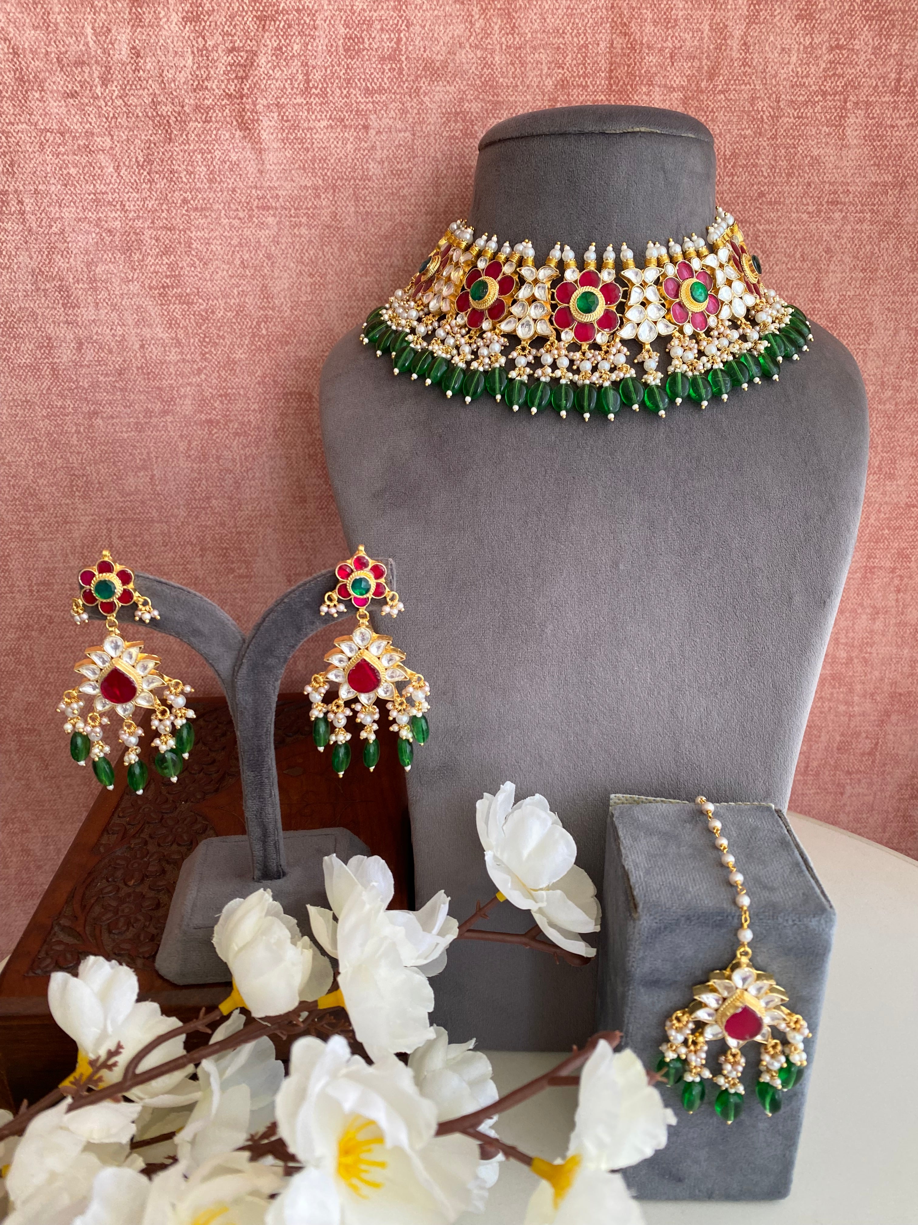 Kundan Gold plated Bridal Necklace set