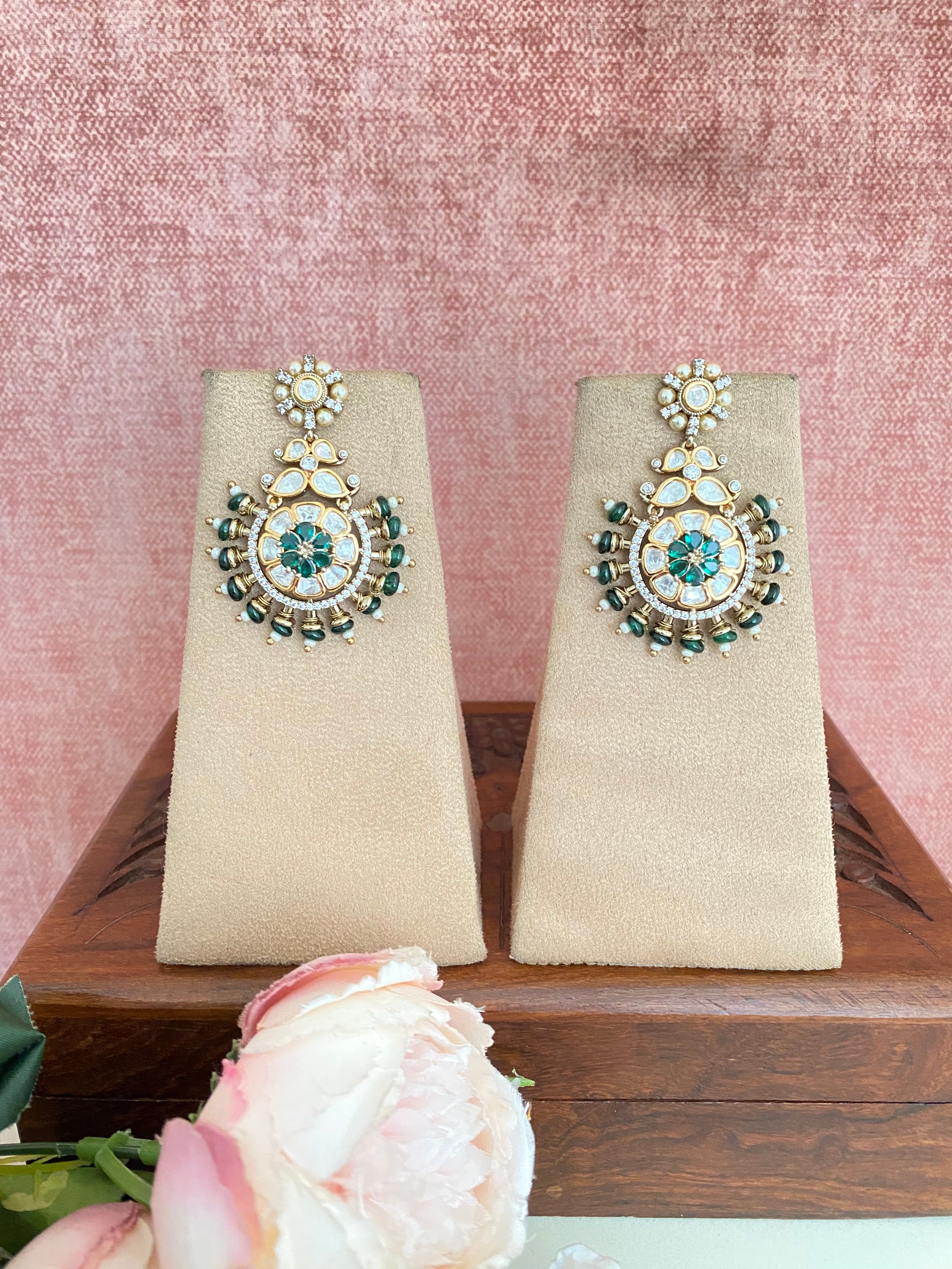 Green Moissanite earrings