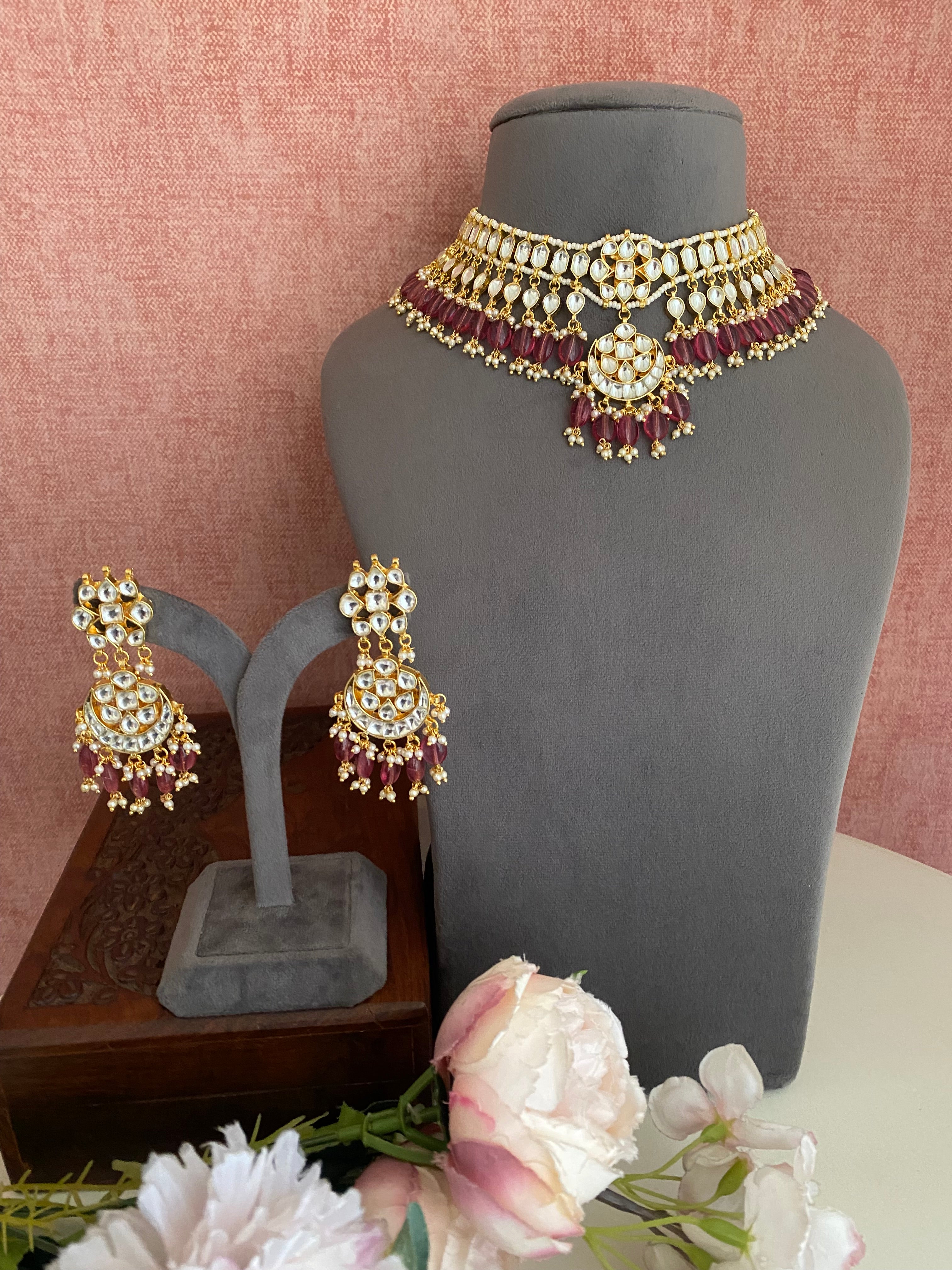 Kundan Gold plated Necklace Set