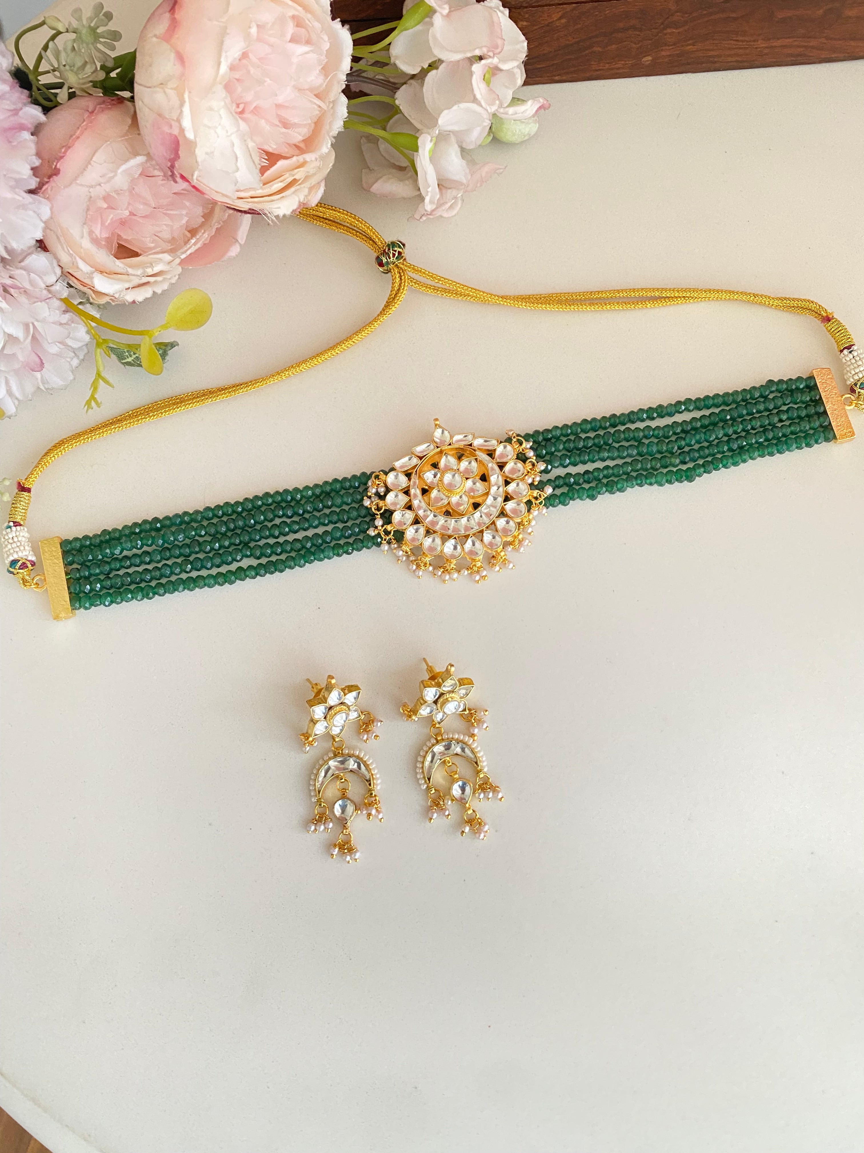 Gold plated Kundan Choker Set
