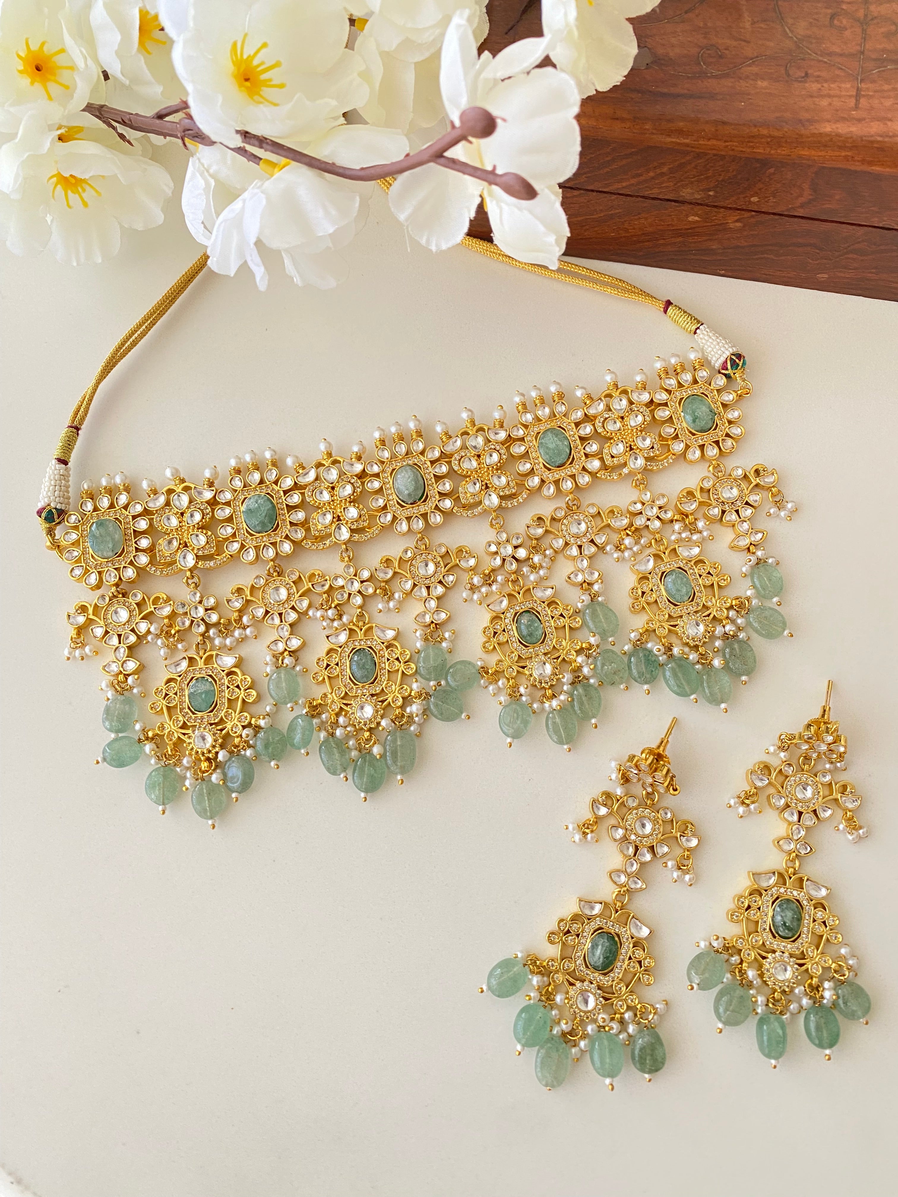 Kundan Gold plated Bridal Necklace set