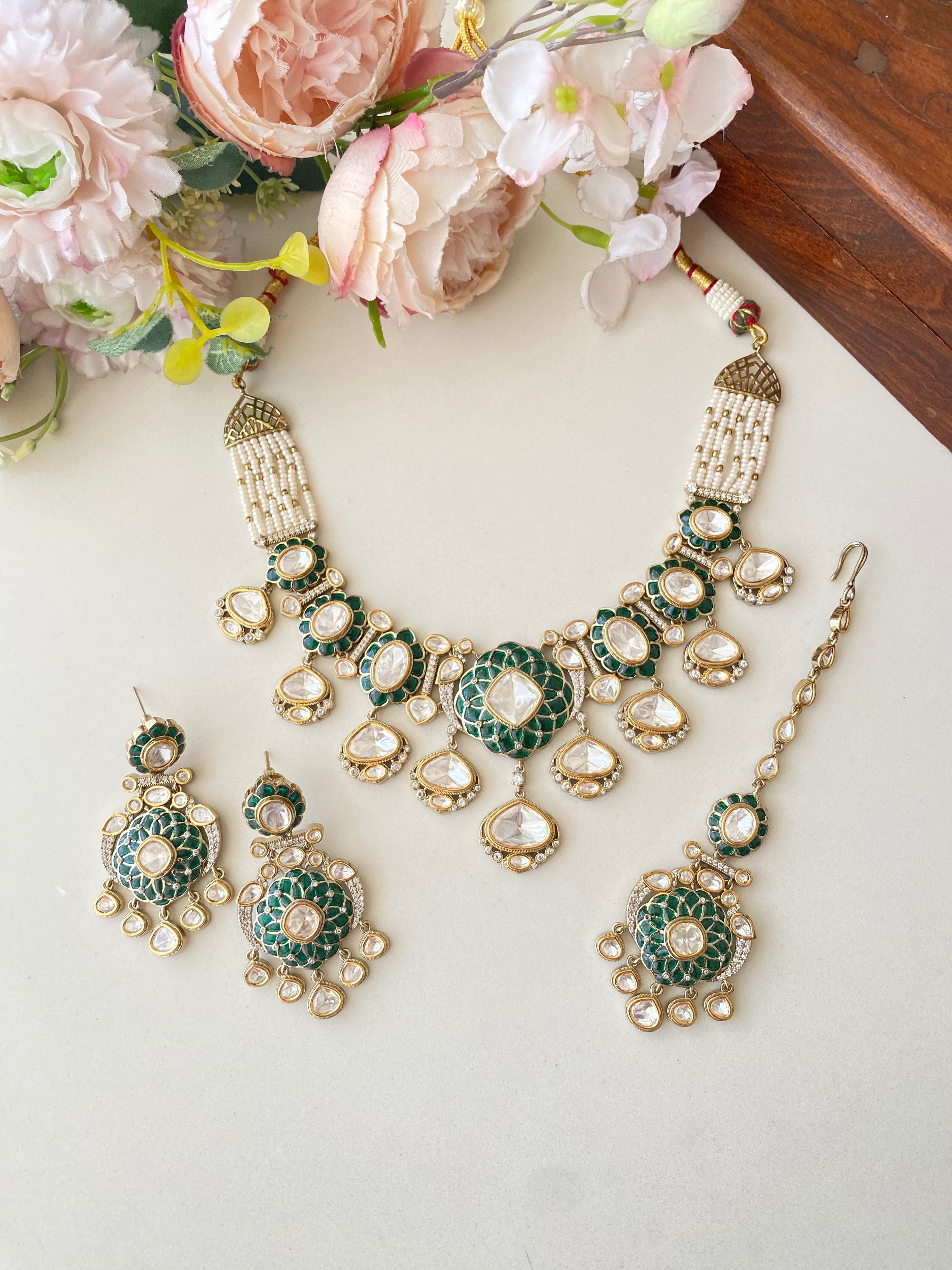 Moissanite Bridal Necklace Set