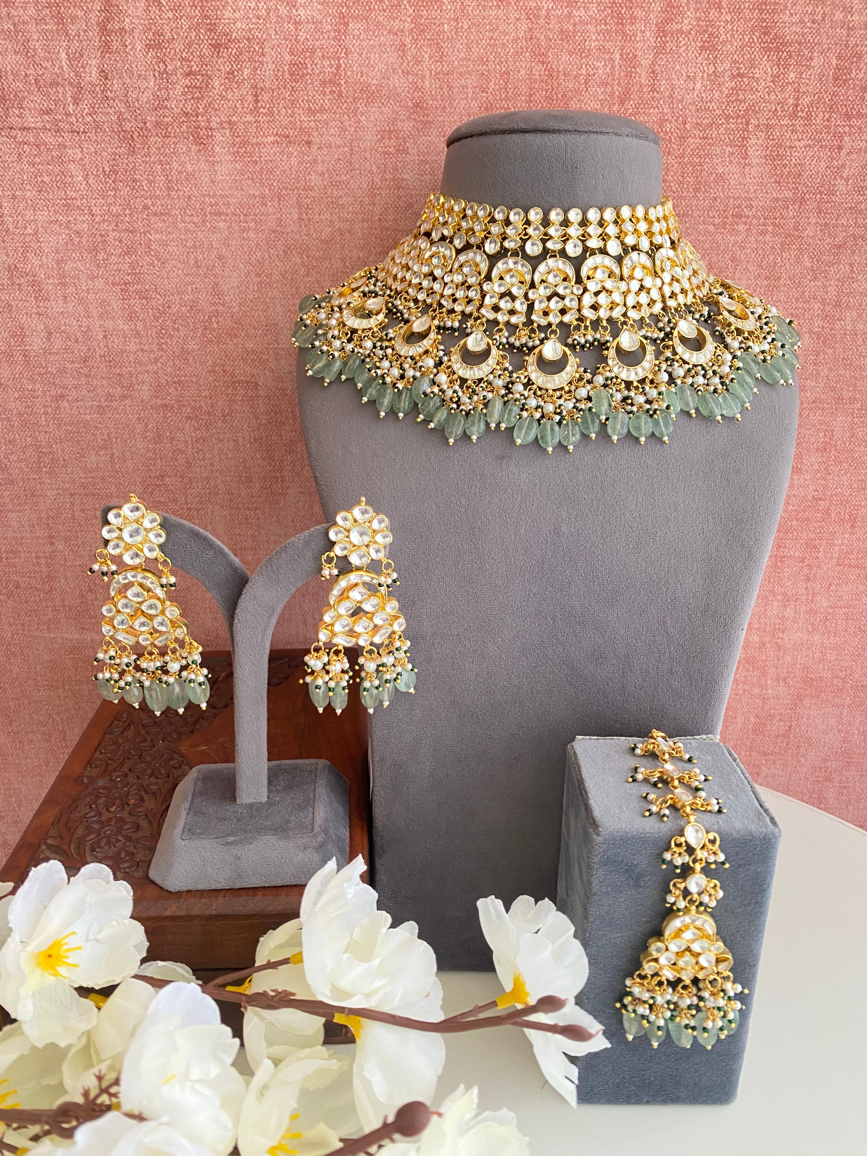 Kundan Gold plated Bridal Necklace Set