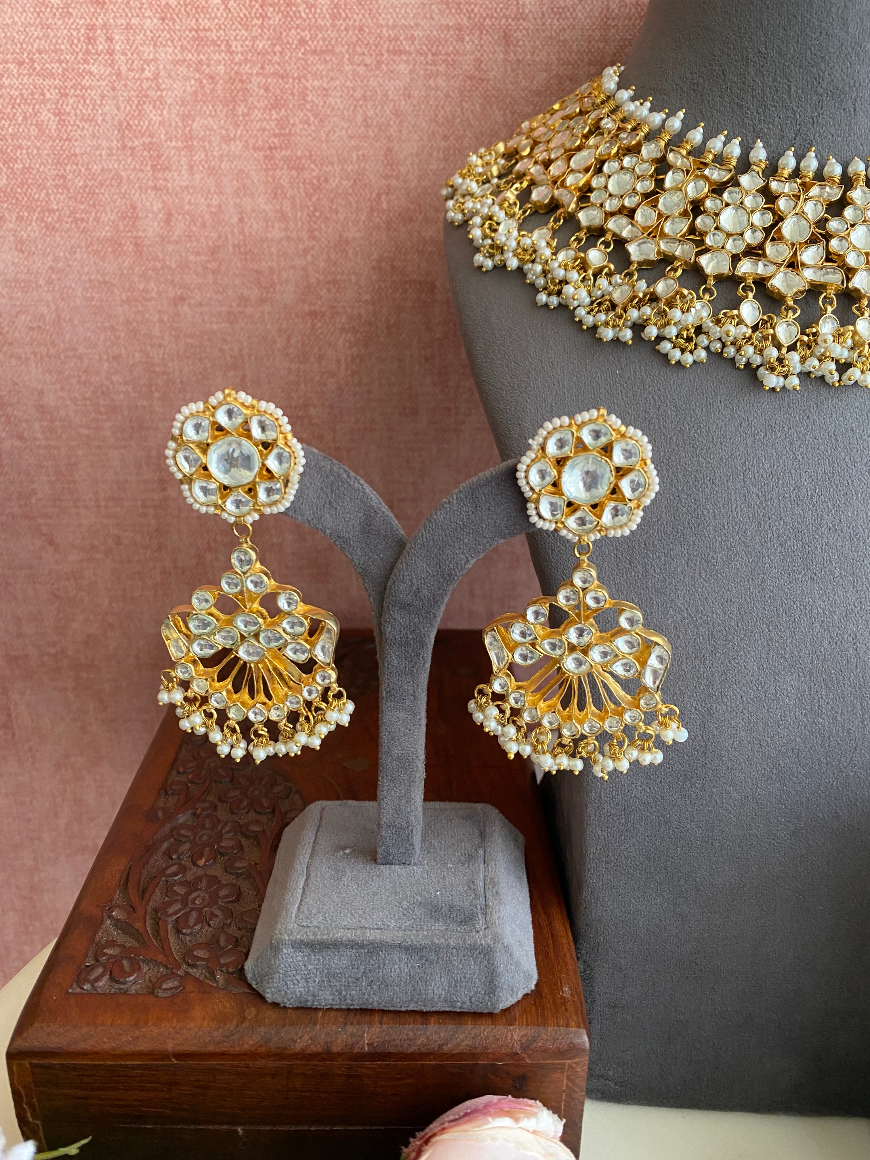 Kundan Gold plated Bridal Necklace set
