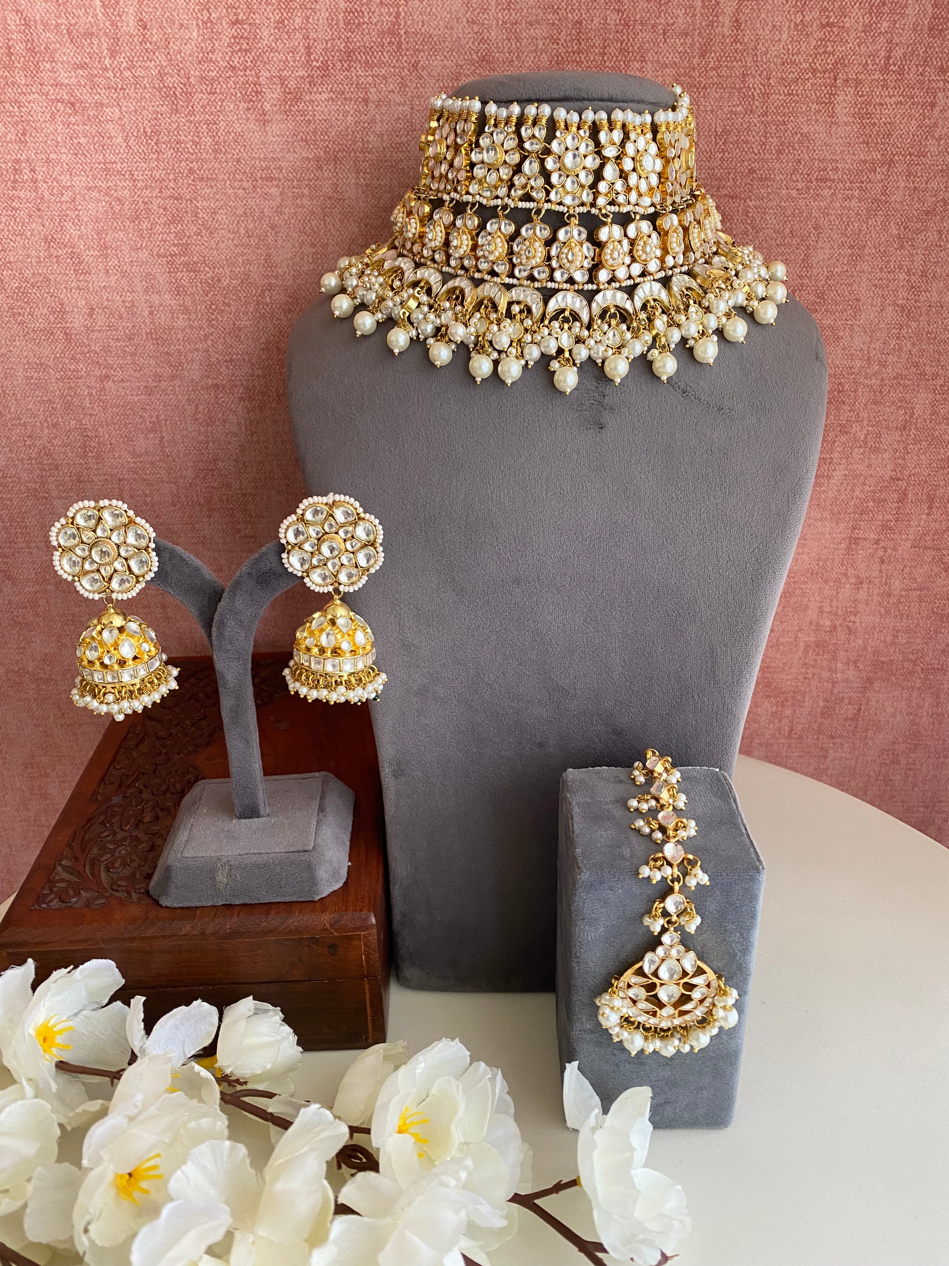 Kundan Gold plated Bridal Necklace Set