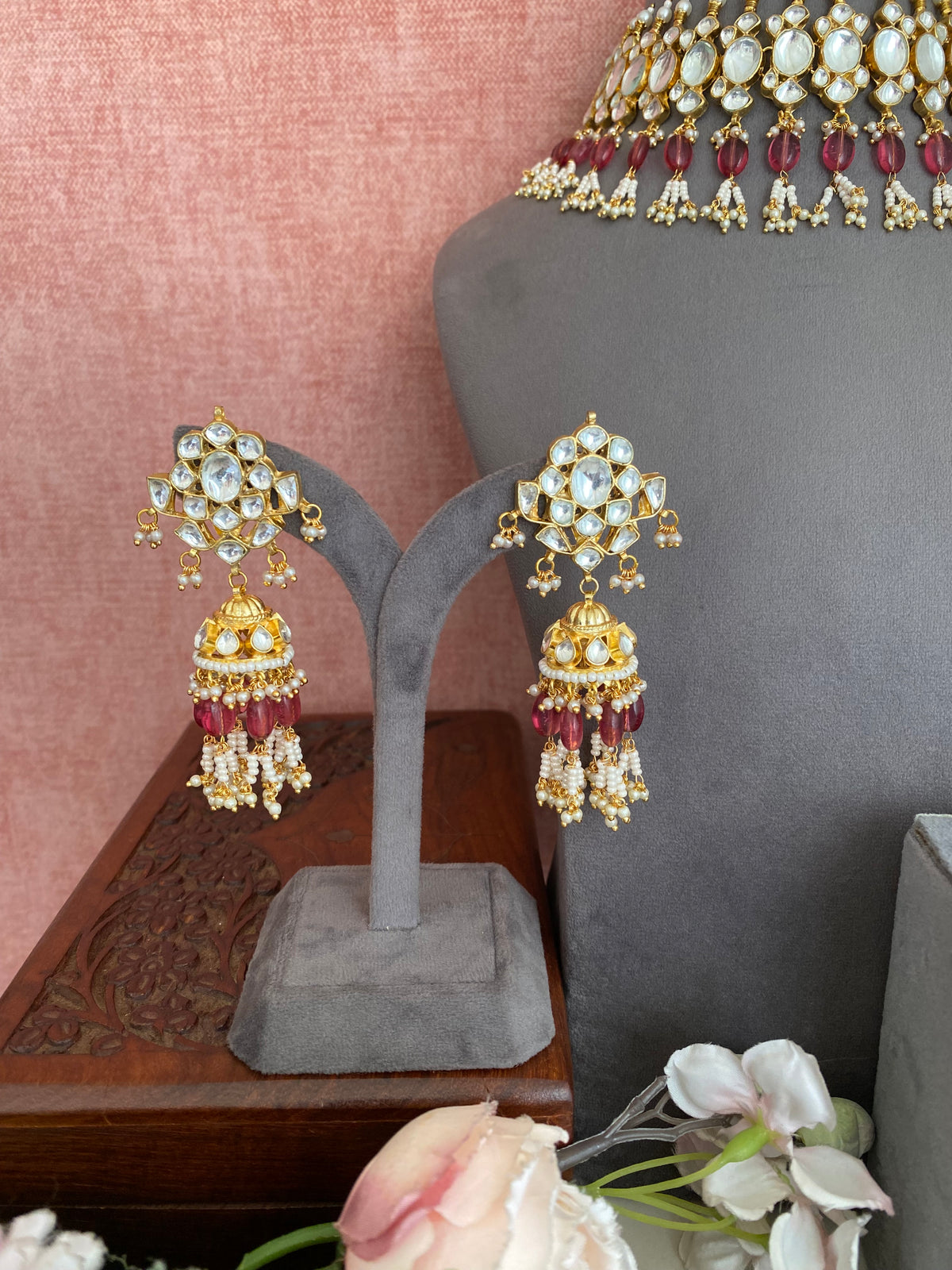 Gold plated Kundan choker Set
