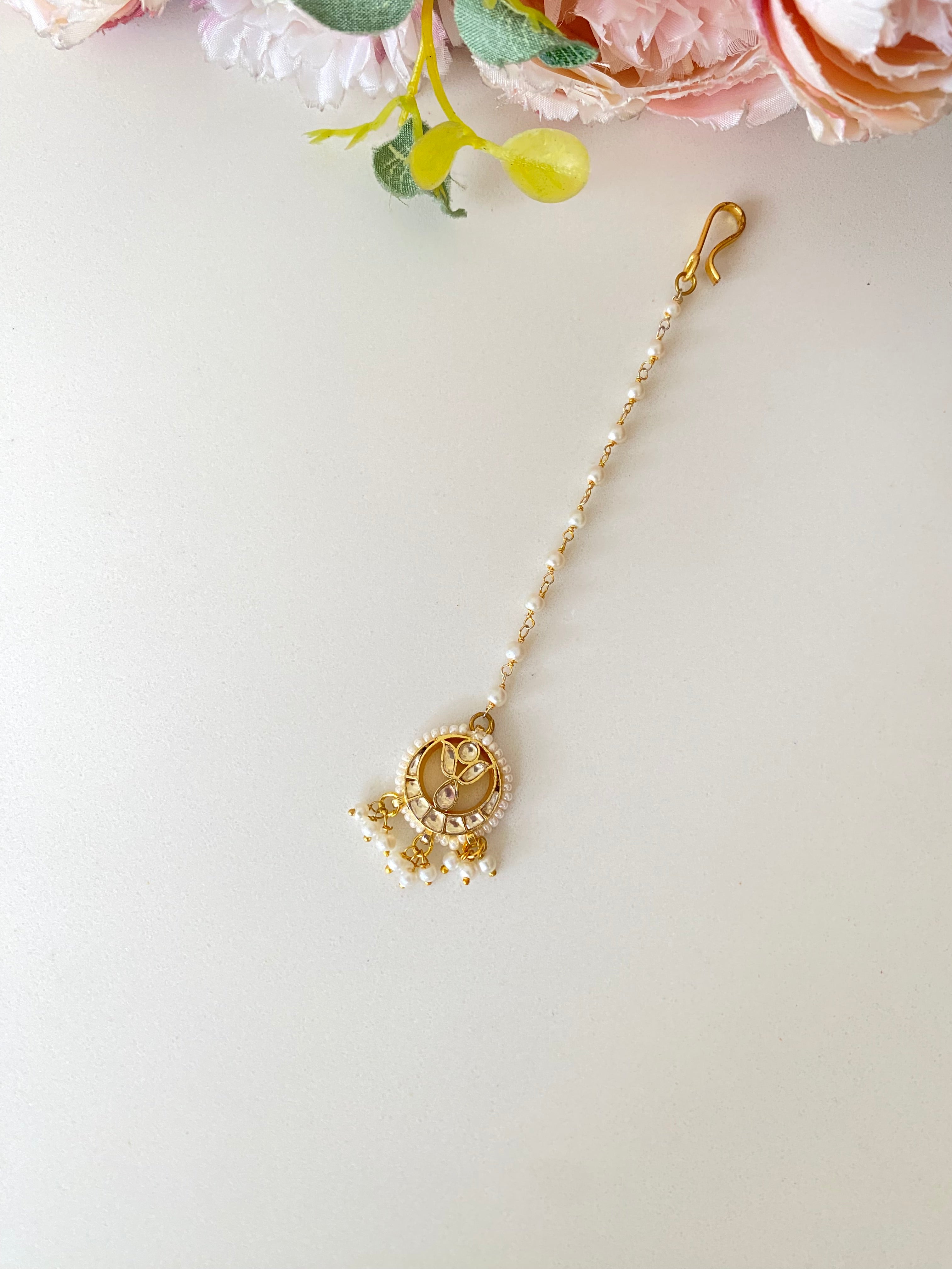 Gold Plated Kundan Tikka