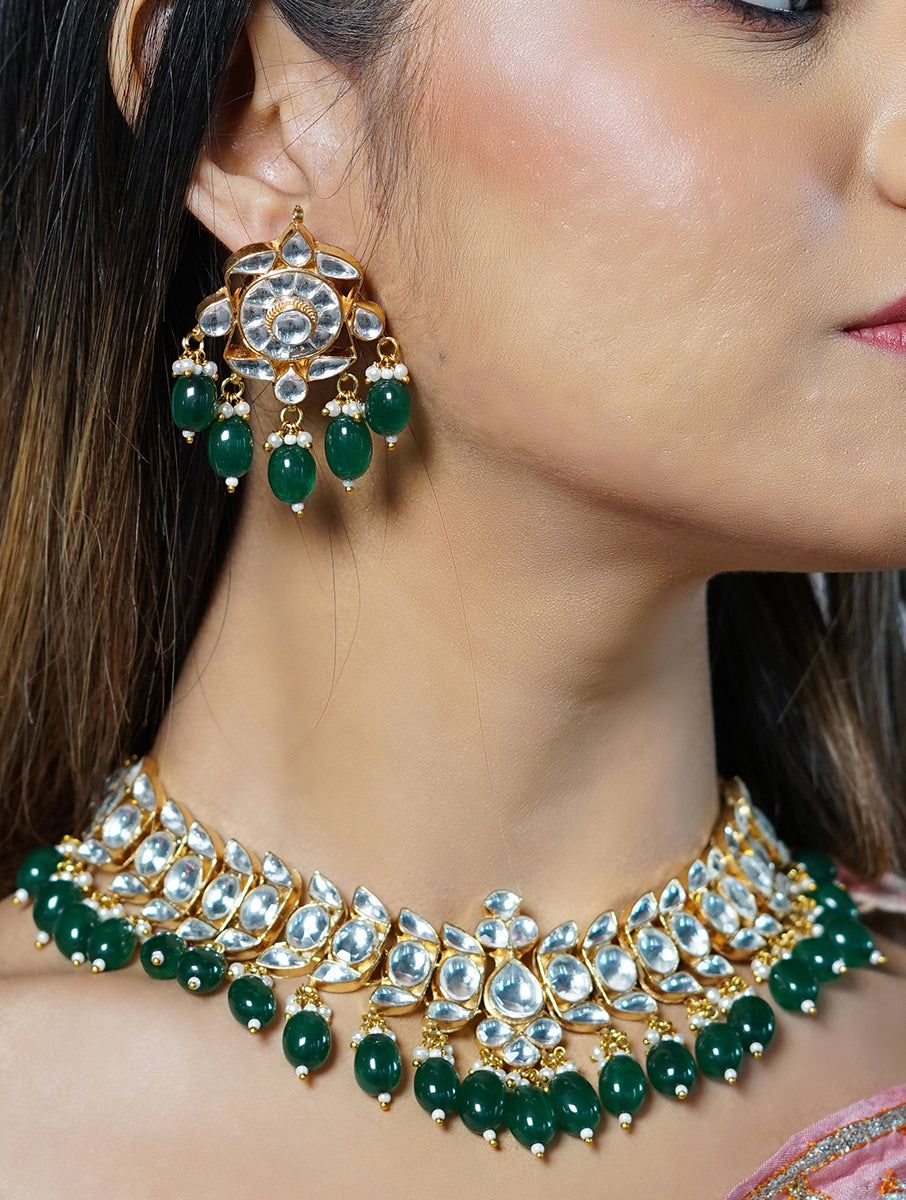 Gold plated Kundan Choker Set