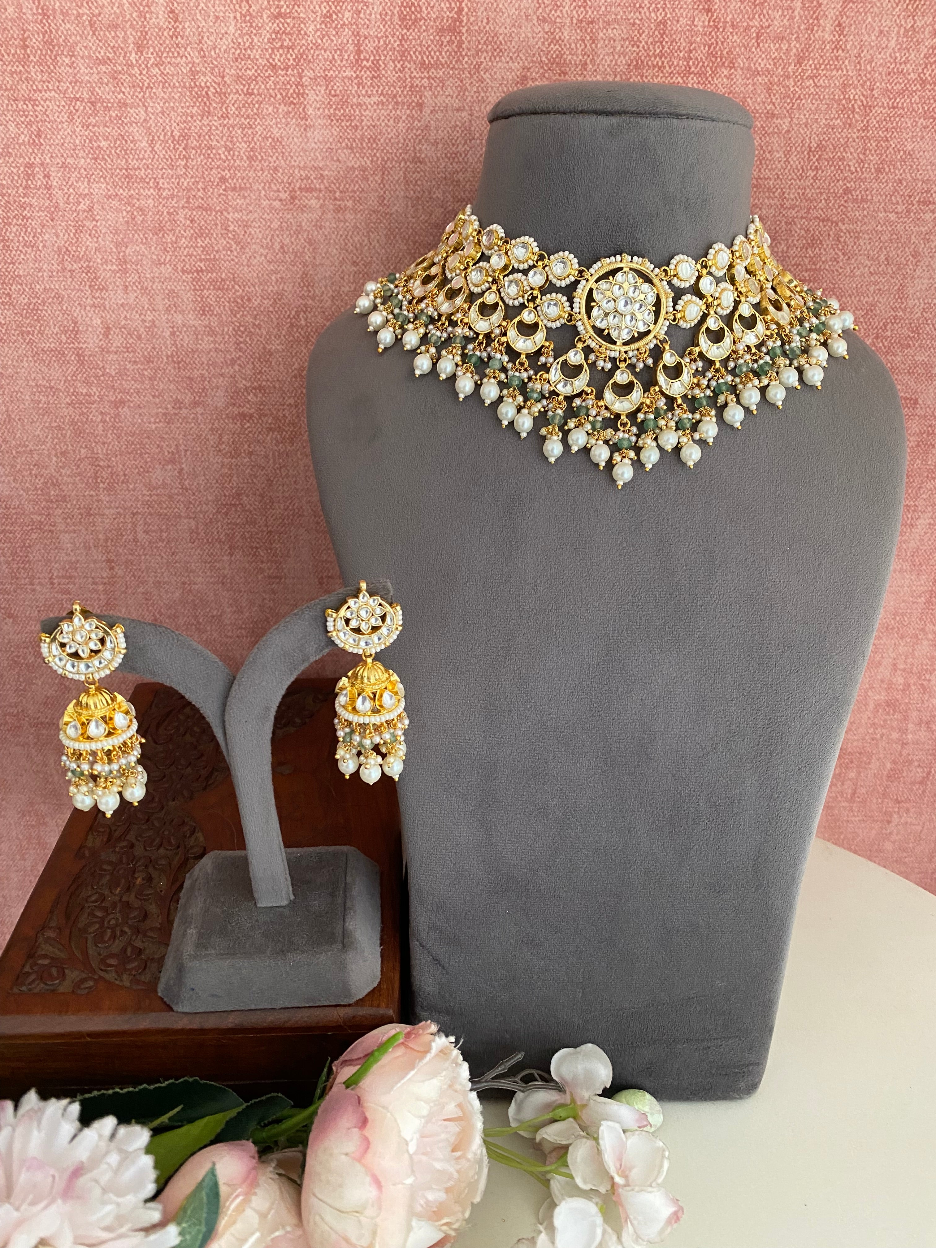 Multi Color Kundan Necklace Set