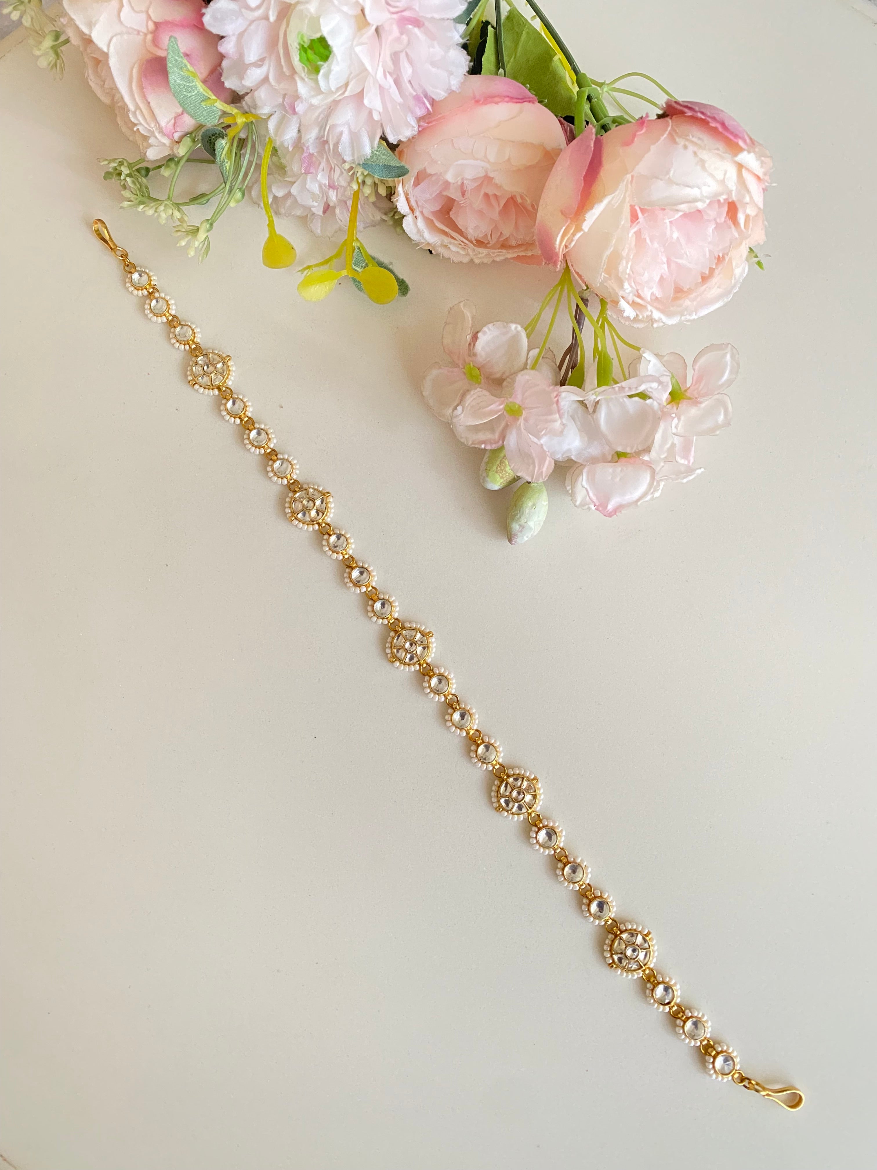 Gold Plated Kundan floral sheeshphool