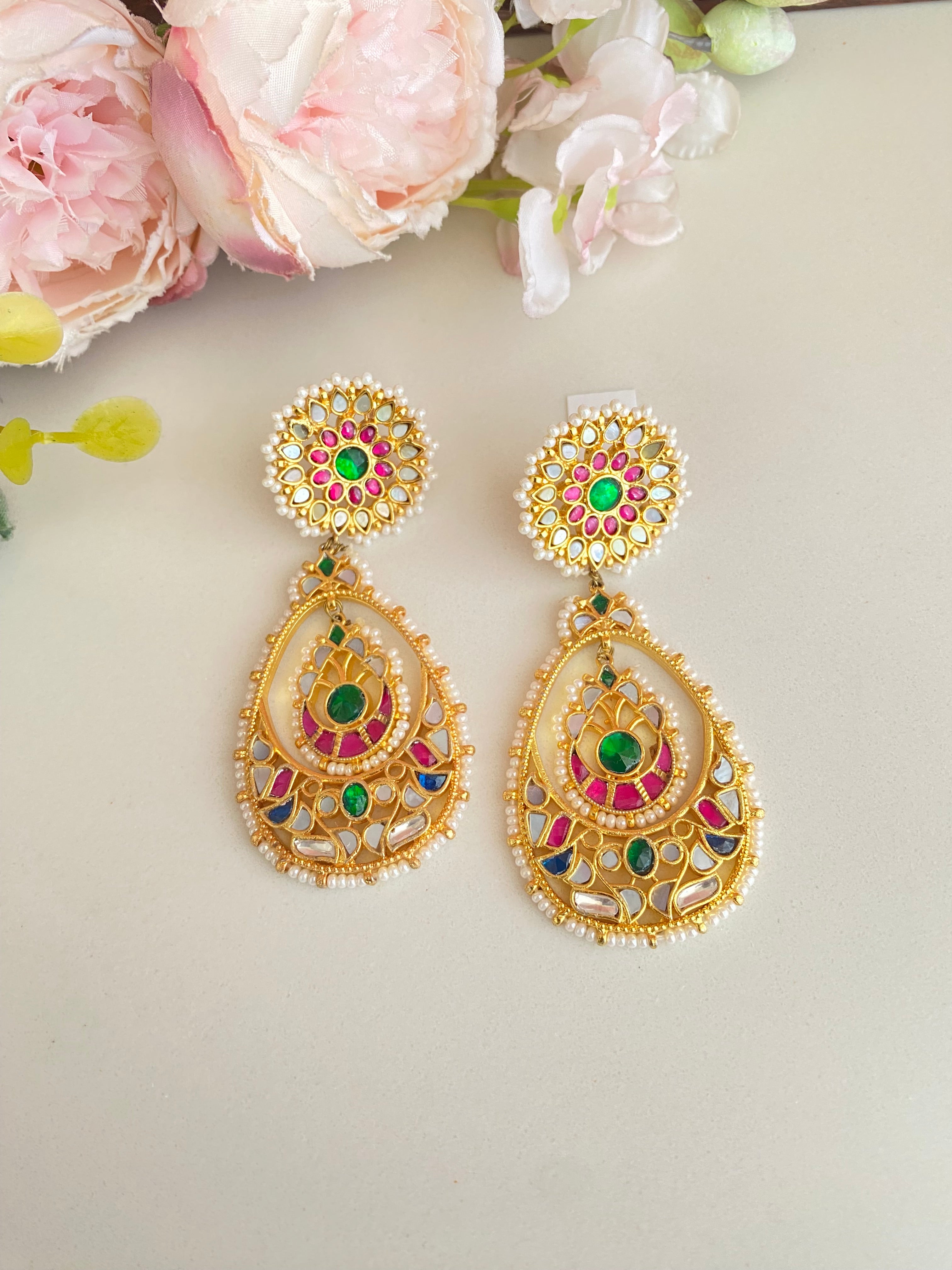 Long Kundan Earring