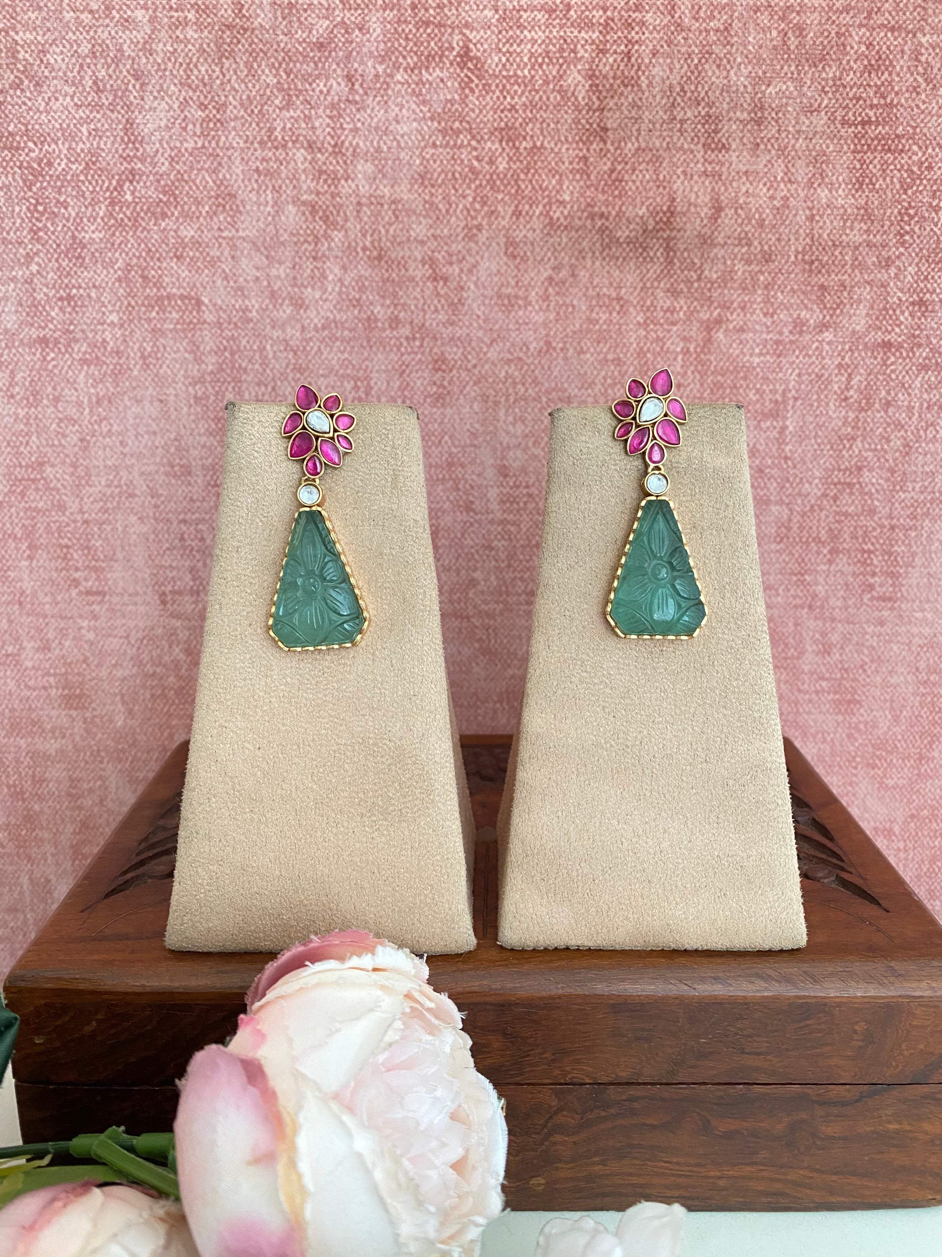 Mint Stone earrings