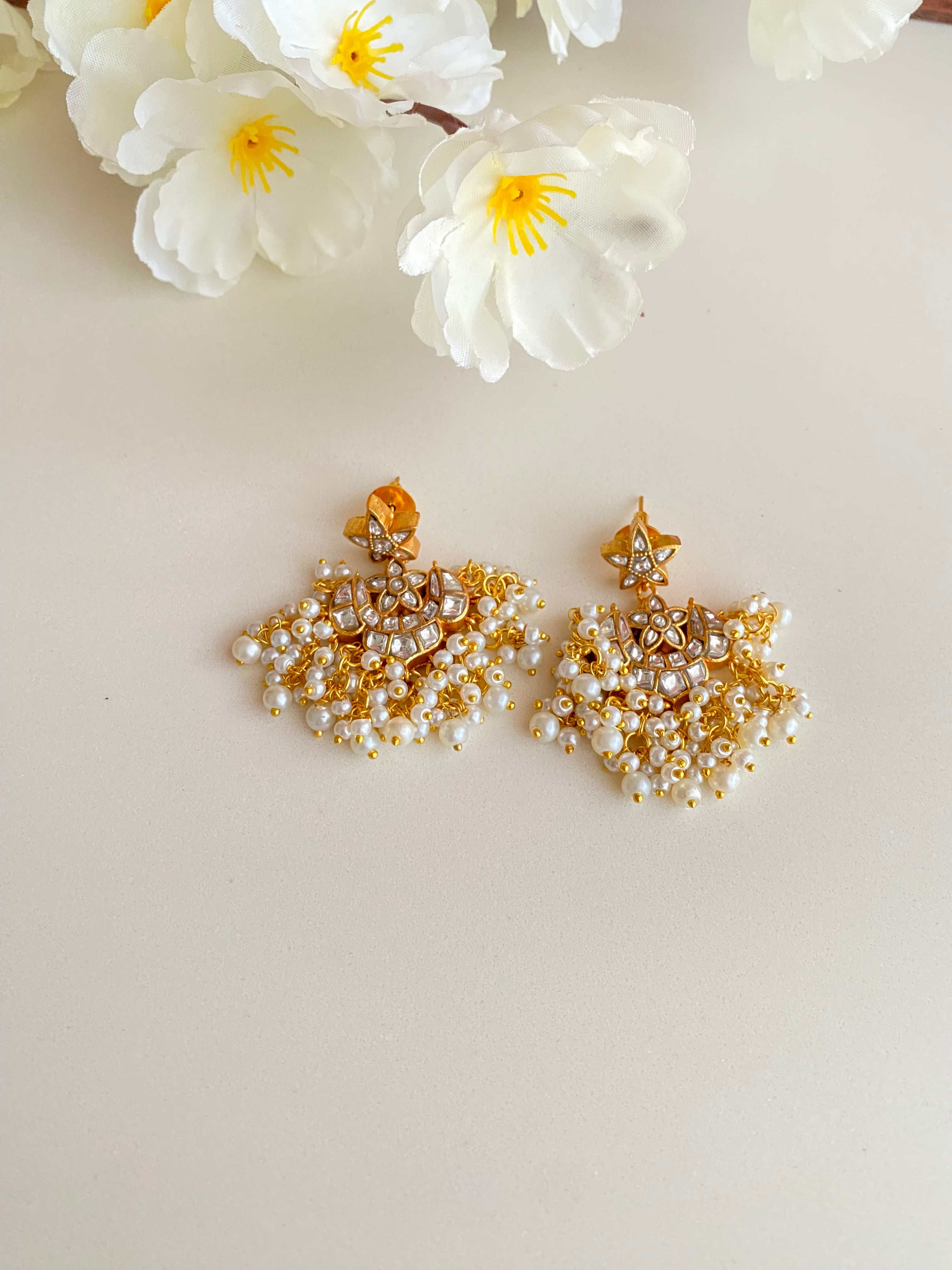 Gold Plated Kundan Chandbali