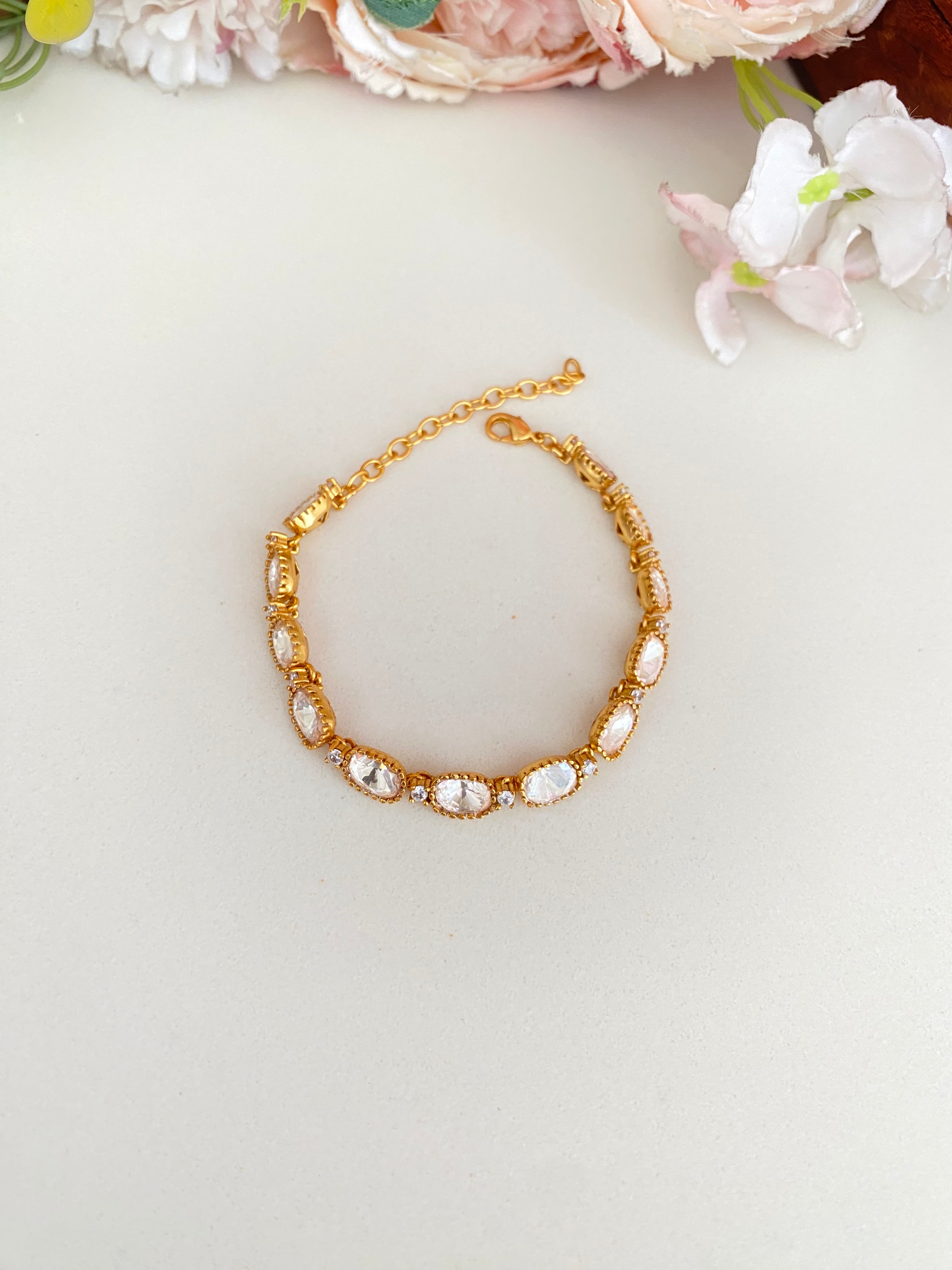 Gold plated Moissanite Bracelet