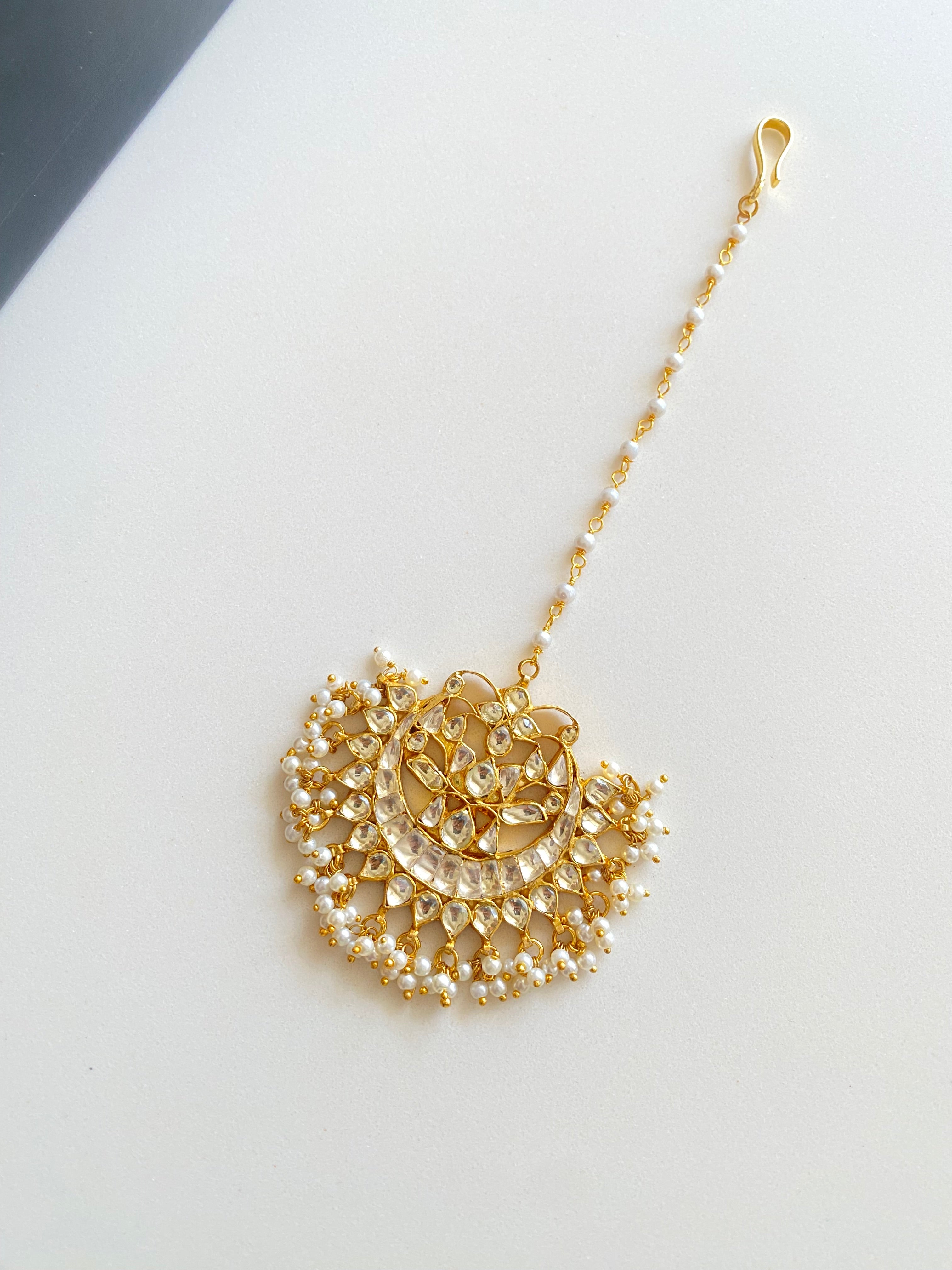 Gold Plated Kundan Tikka