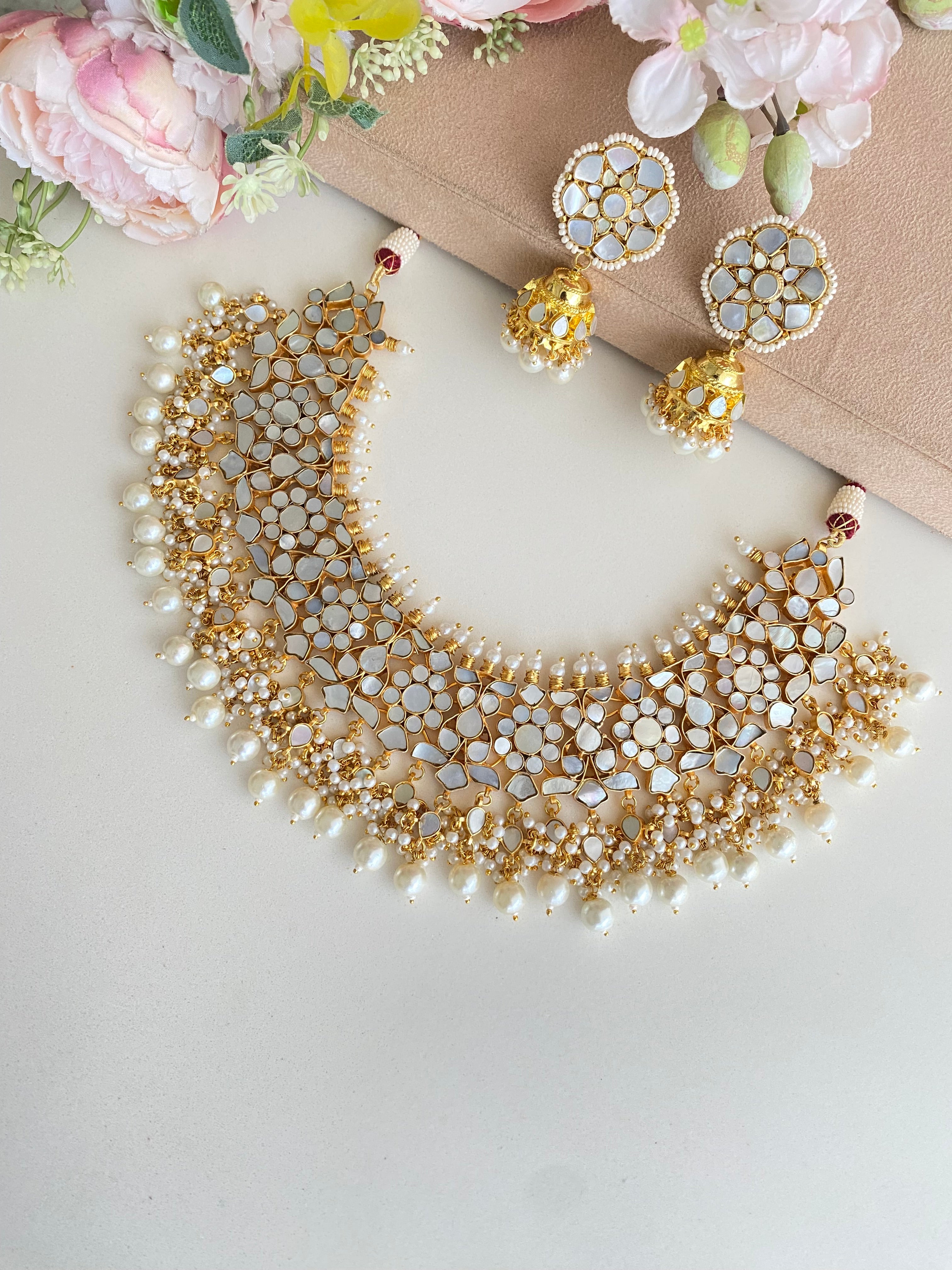 Mother of pearl Bridal set