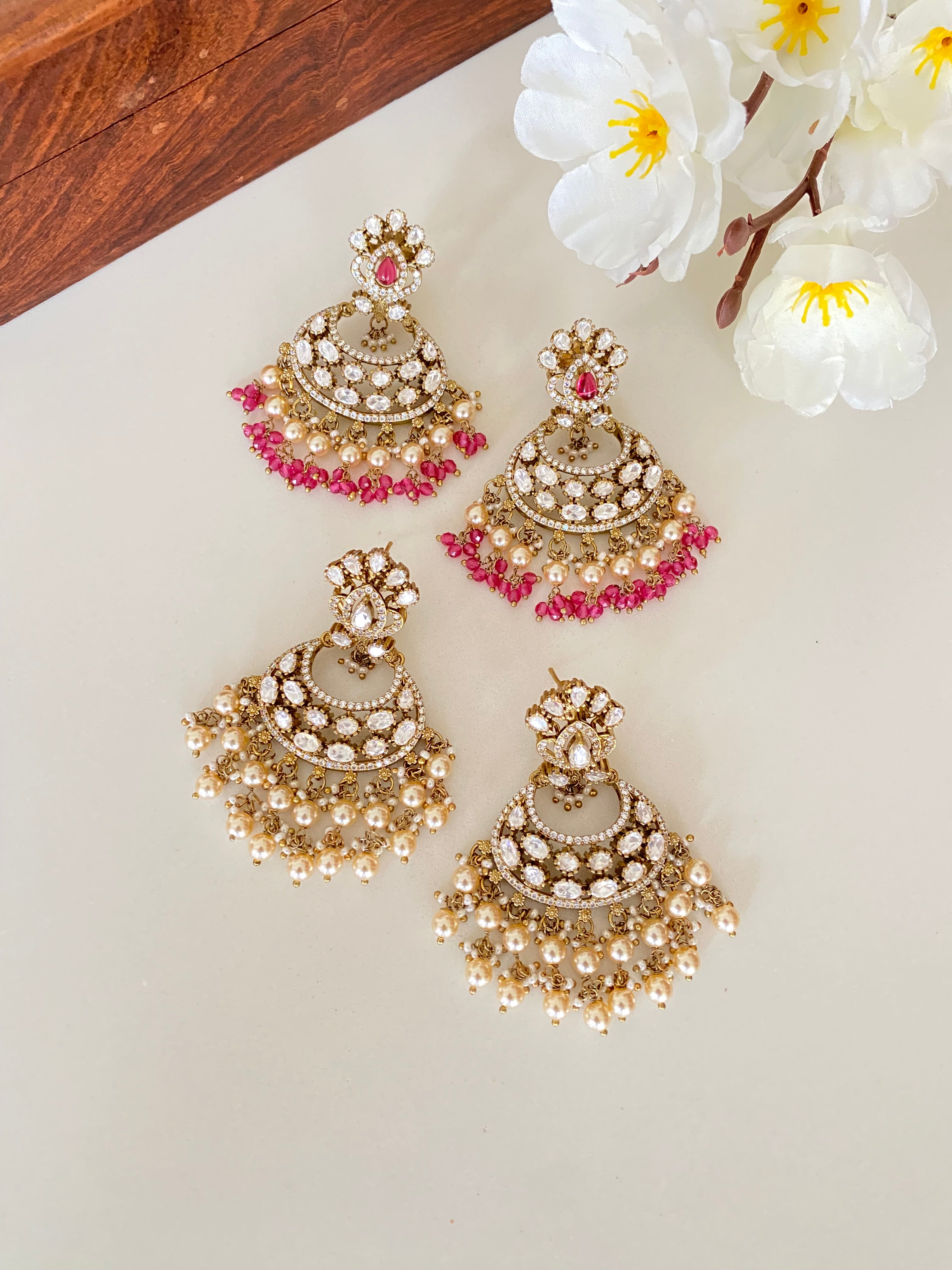 Silver plated Moissanite Earrings