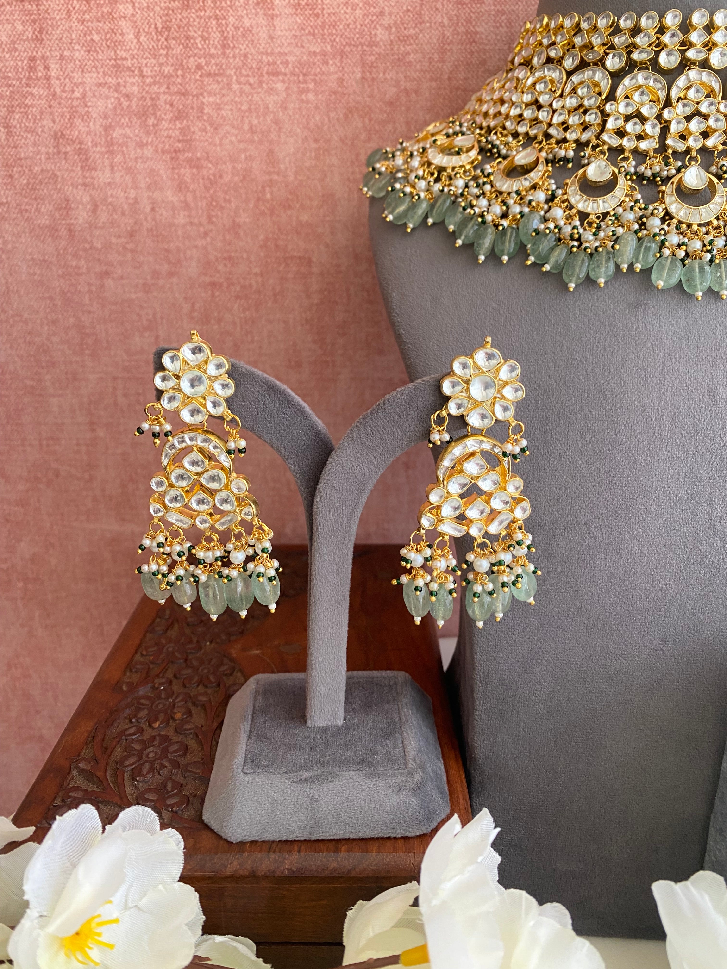 Kundan Gold plated Bridal Necklace Set