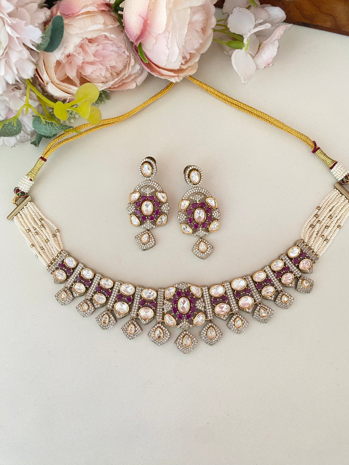 Moissanite choker set