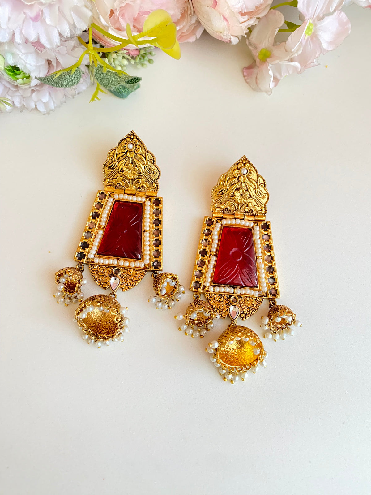 Gold plated Moissanite Earring
