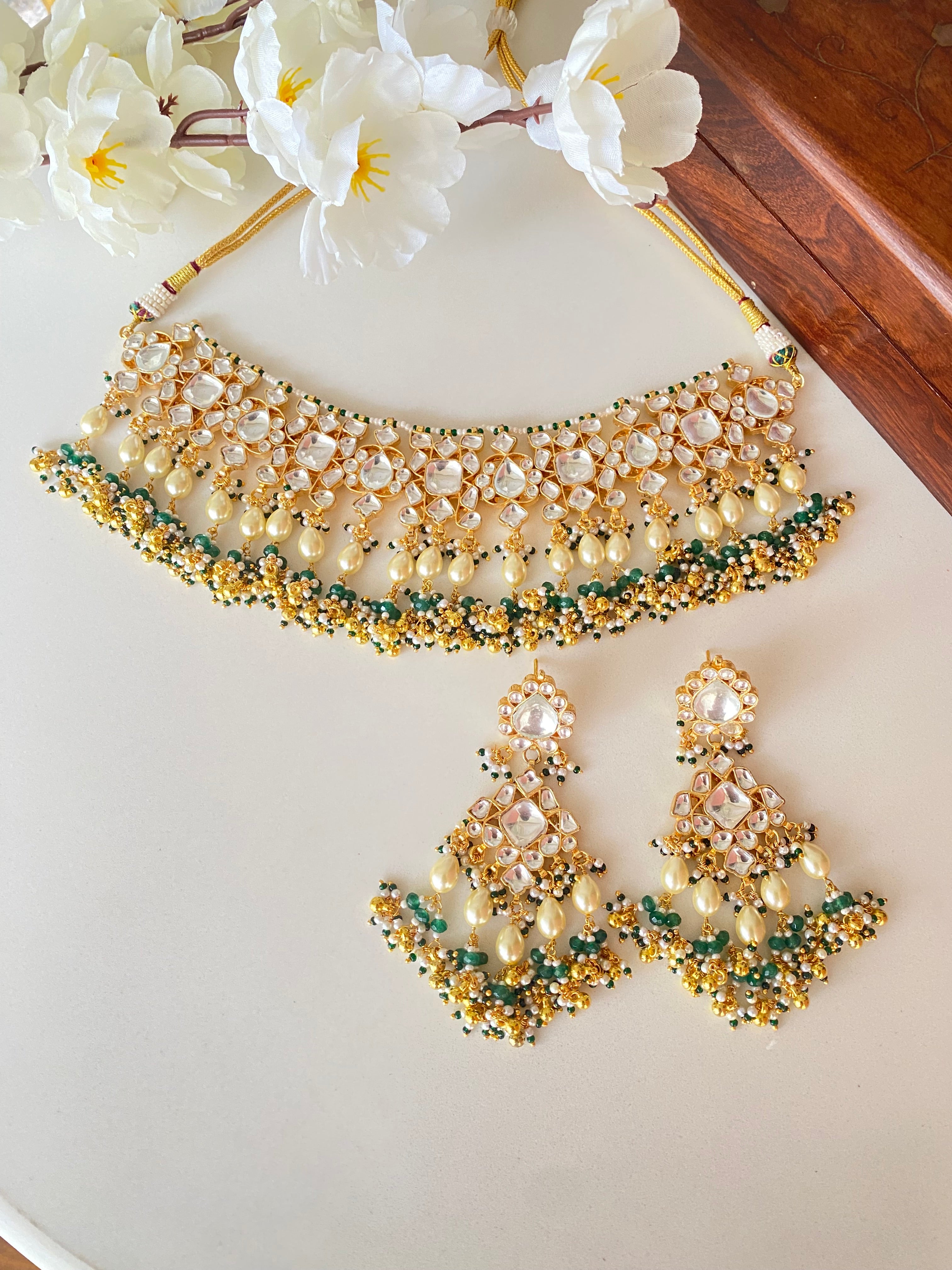 Gold Plated kundan Choker set