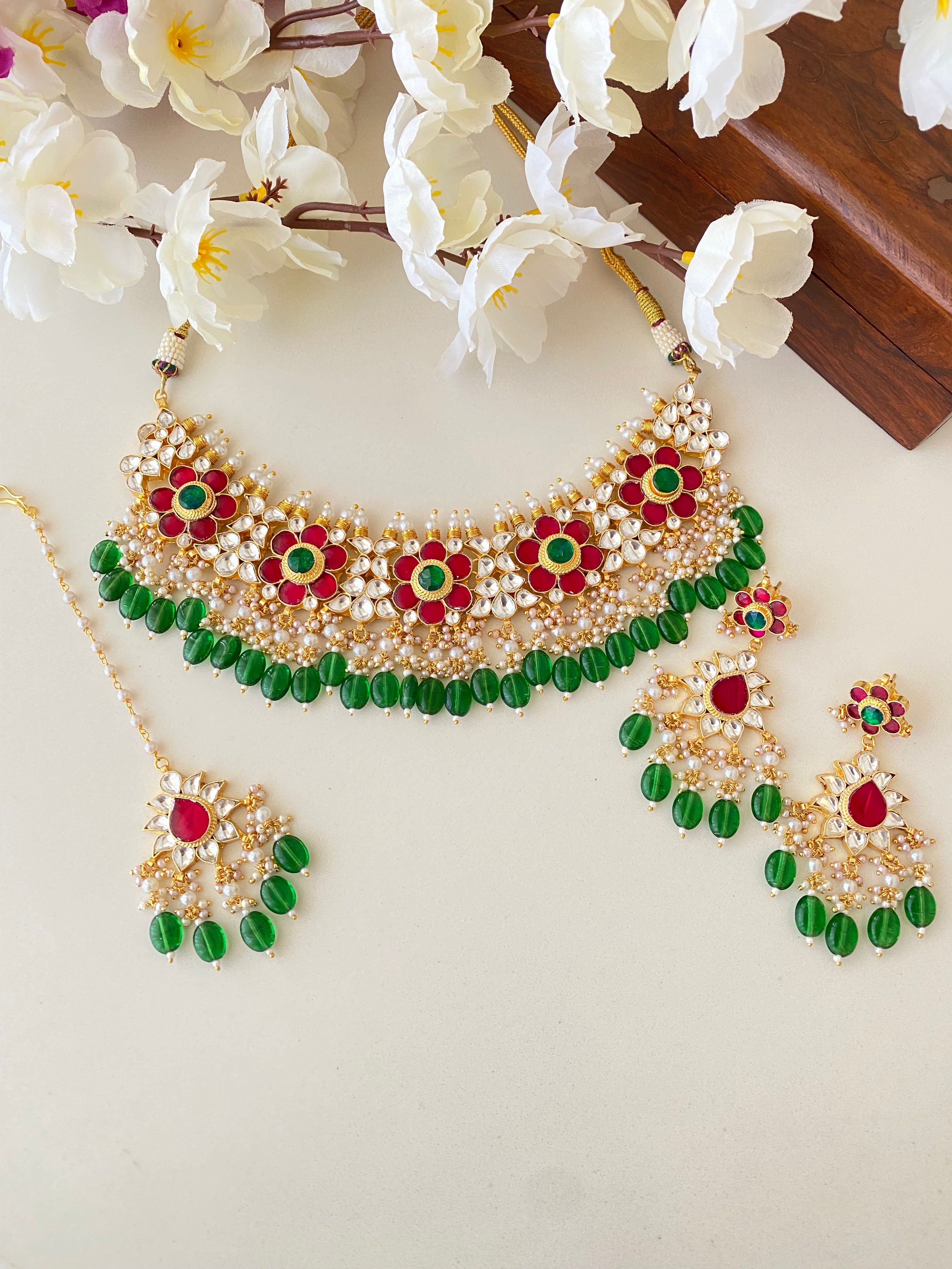 Kundan Gold plated Bridal Necklace set