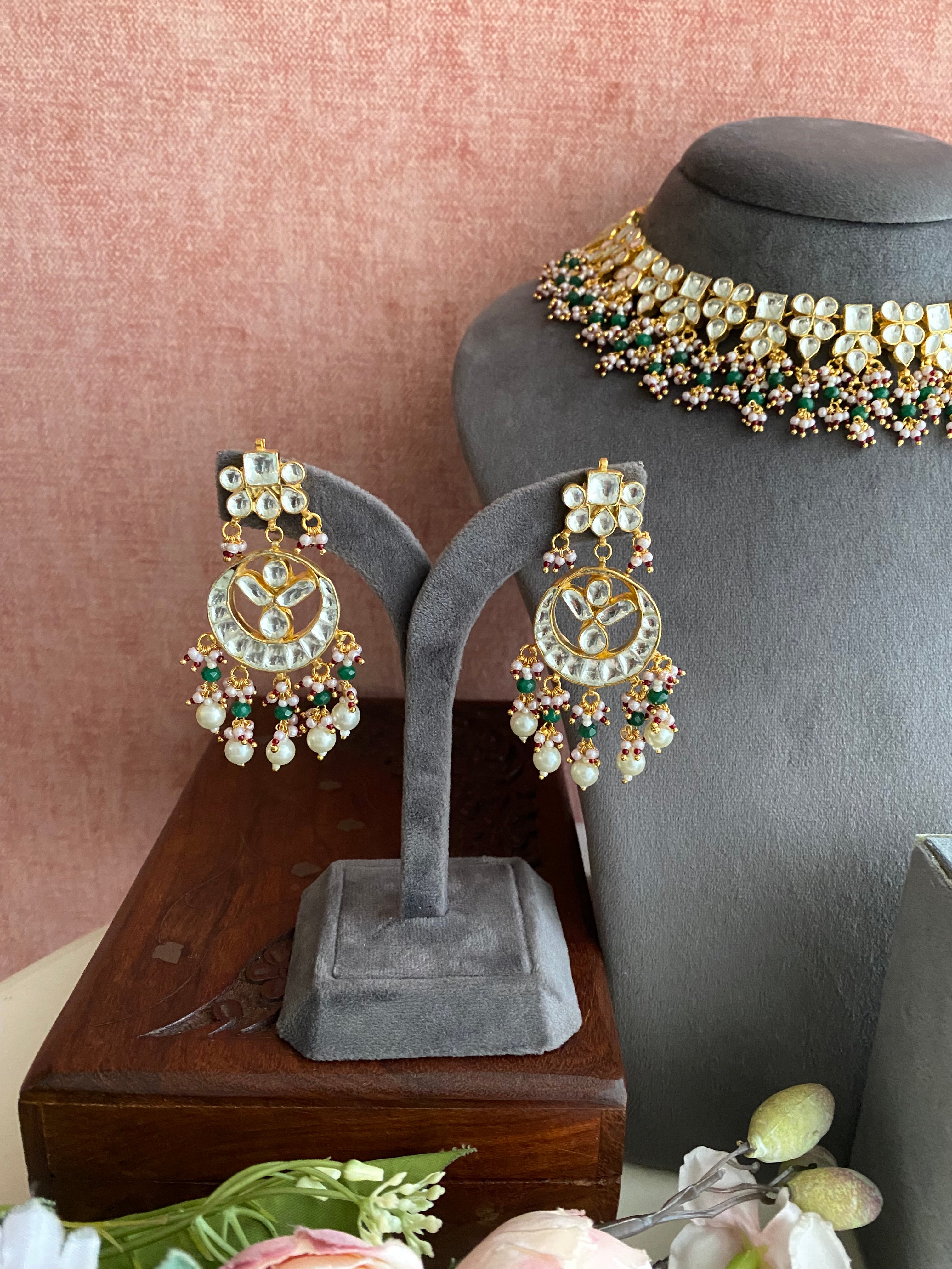 Kundan Gold plated Necklace Set