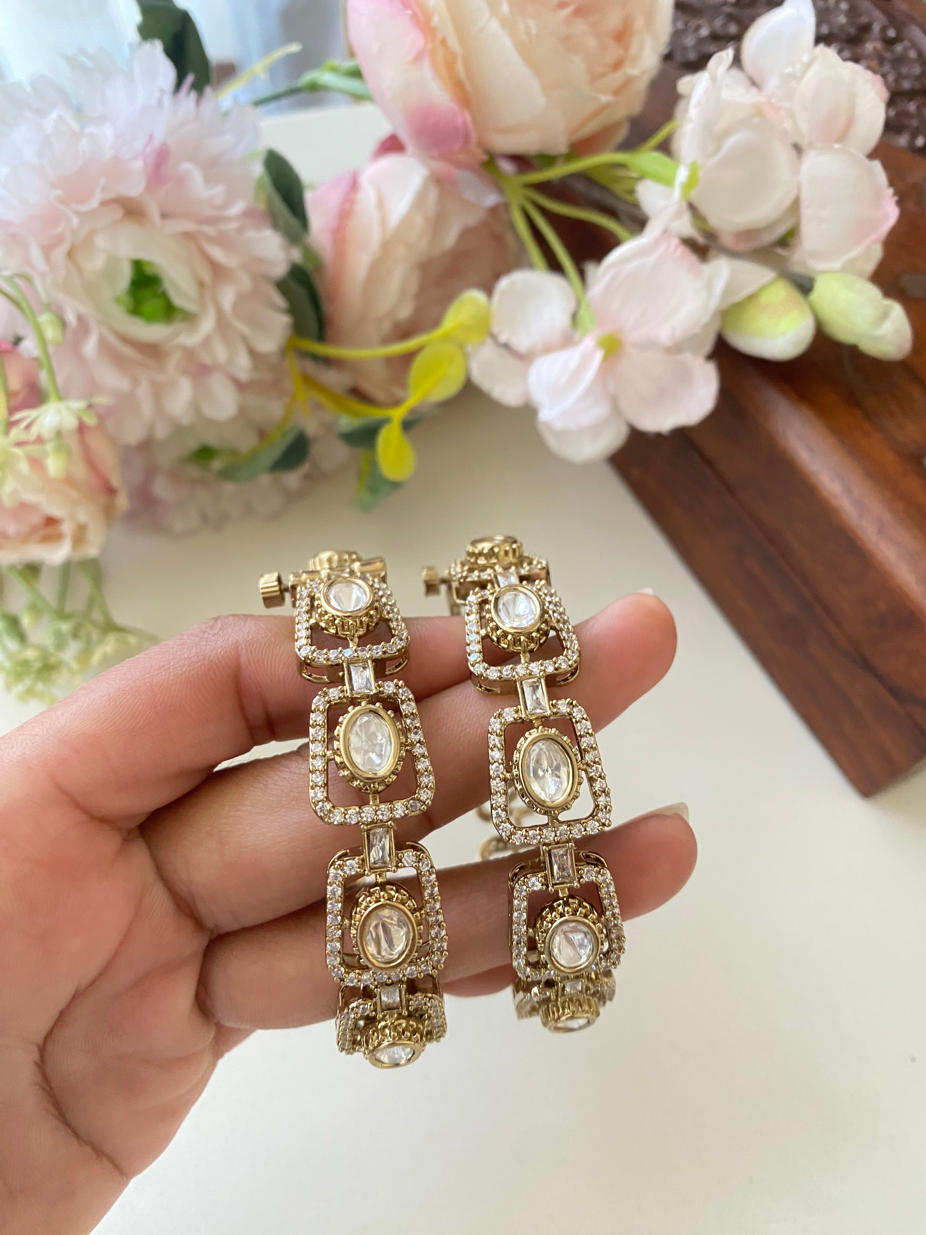 Dual plated Moissanite Bangles