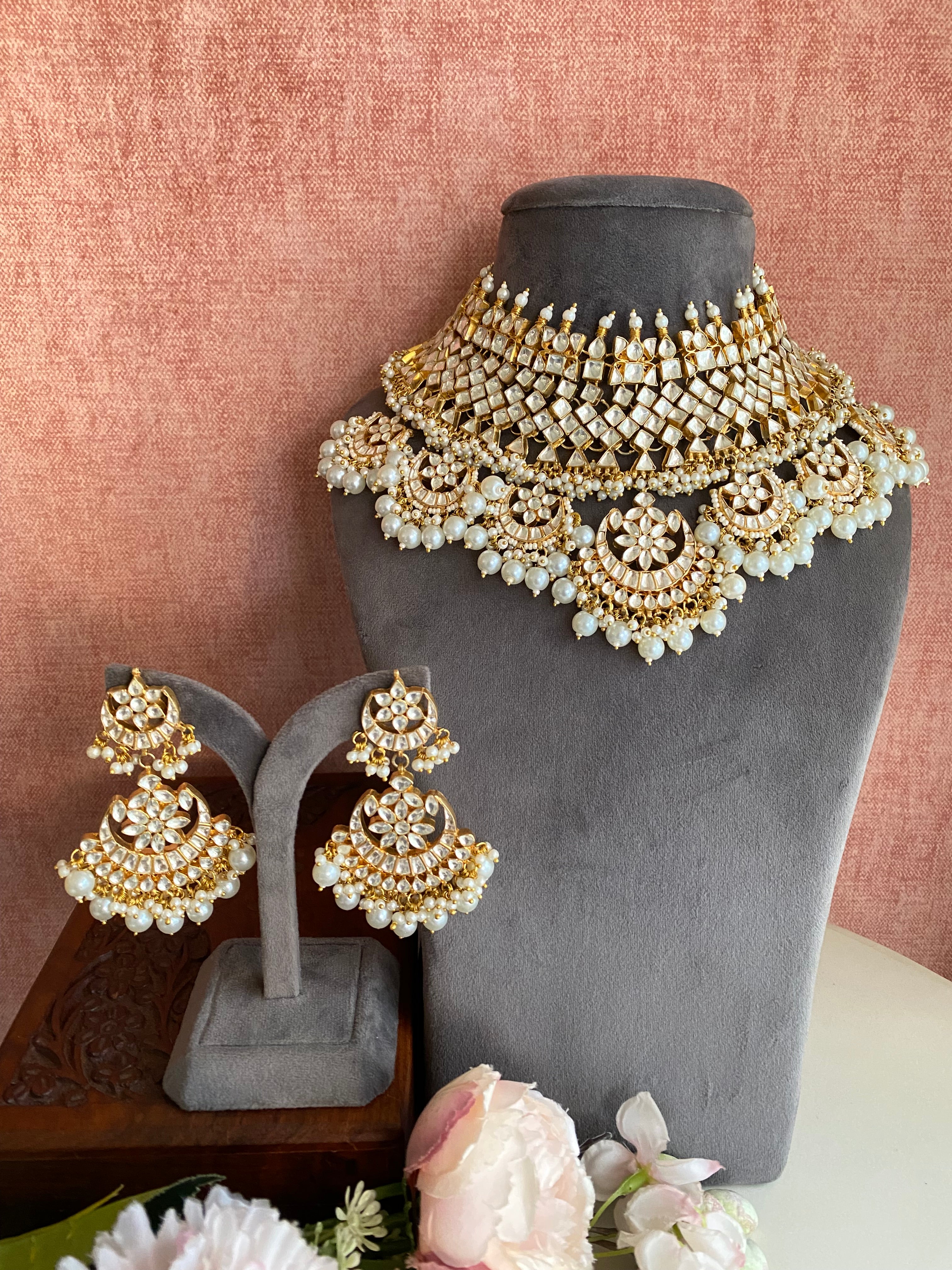 Kundan Gold plated Bridal Necklace set
