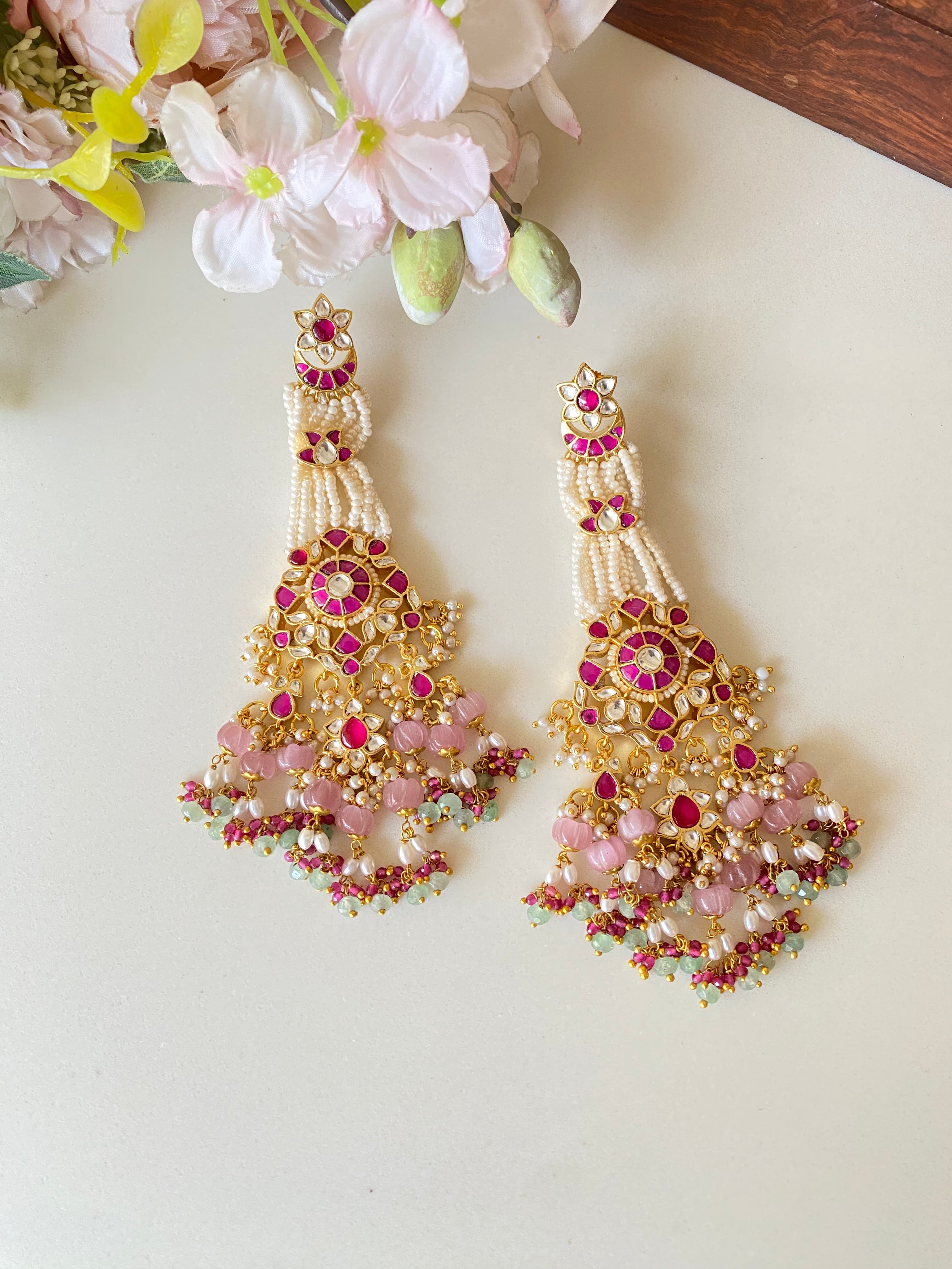 Long Kundan Earring