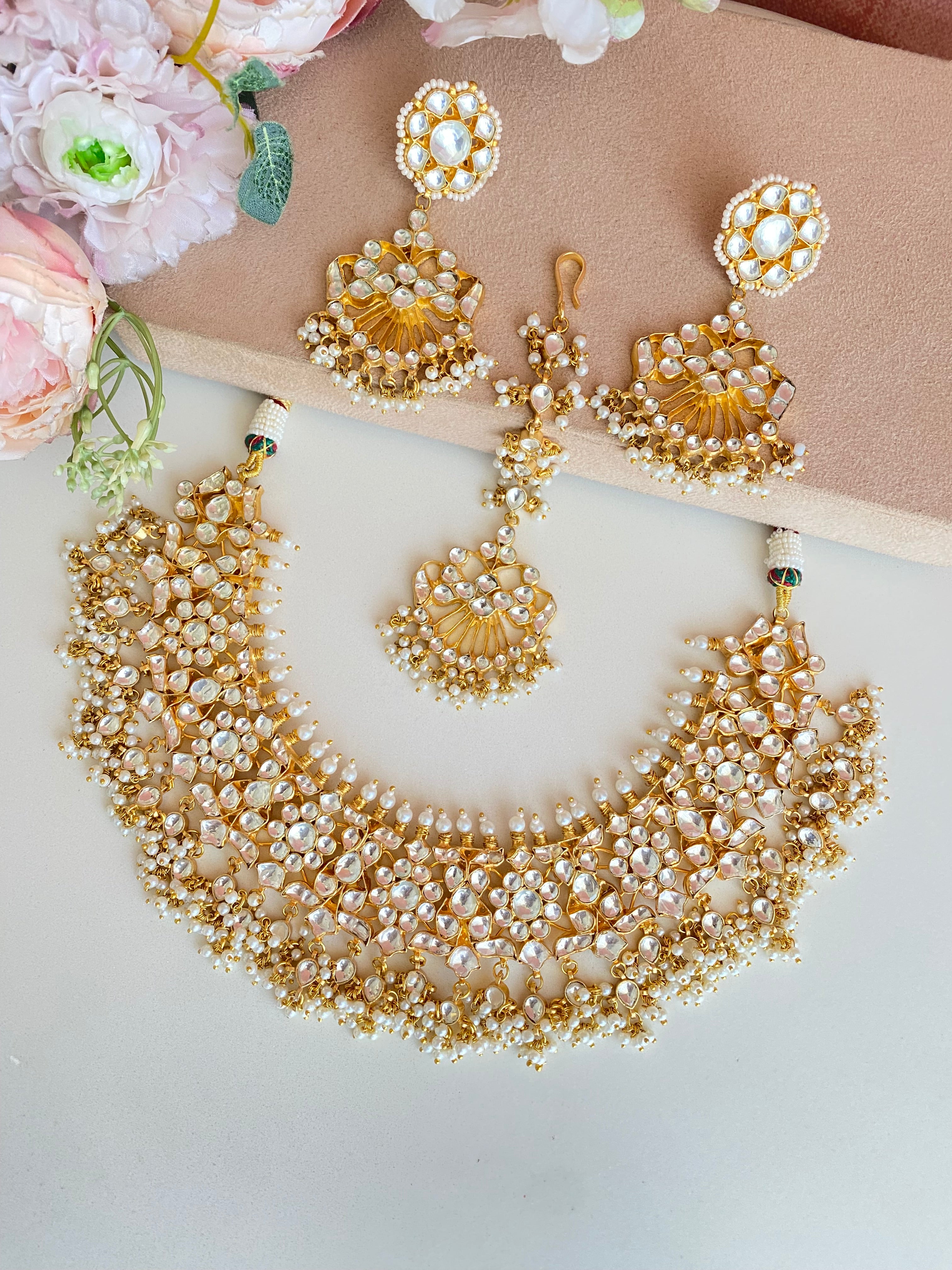 Kundan Gold plated Bridal Necklace set