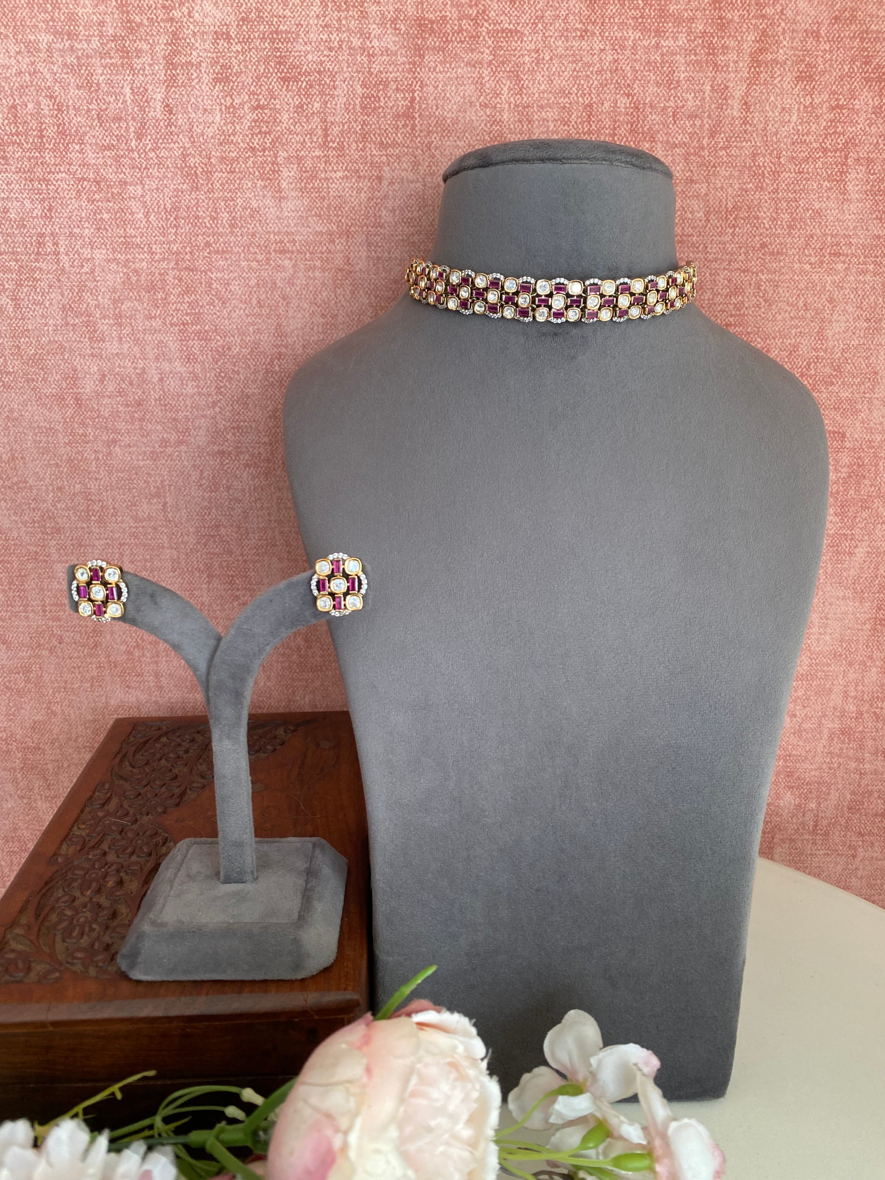 Moissanite Choker Set