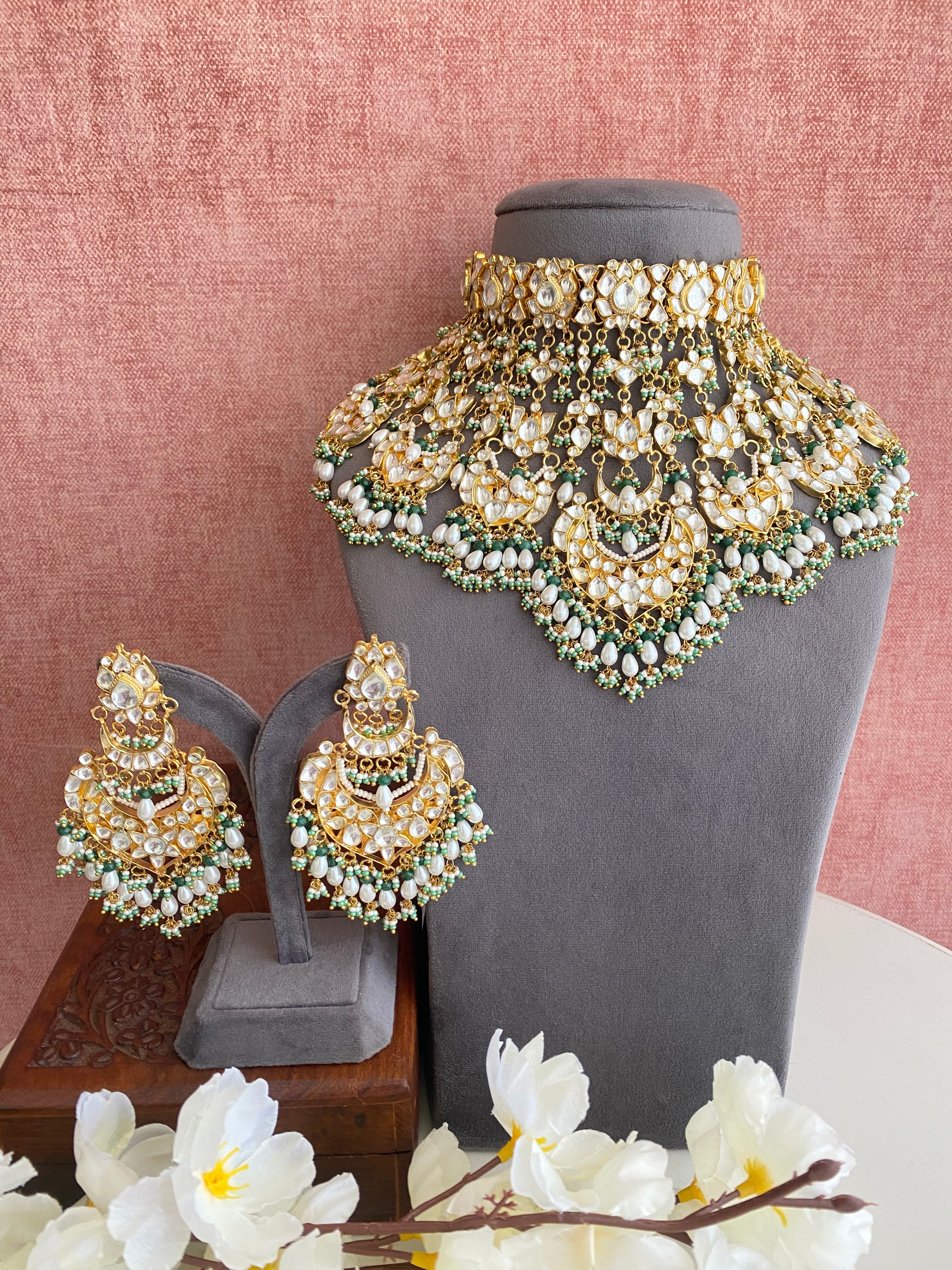 Kundan Gold plated Bridal Necklace set