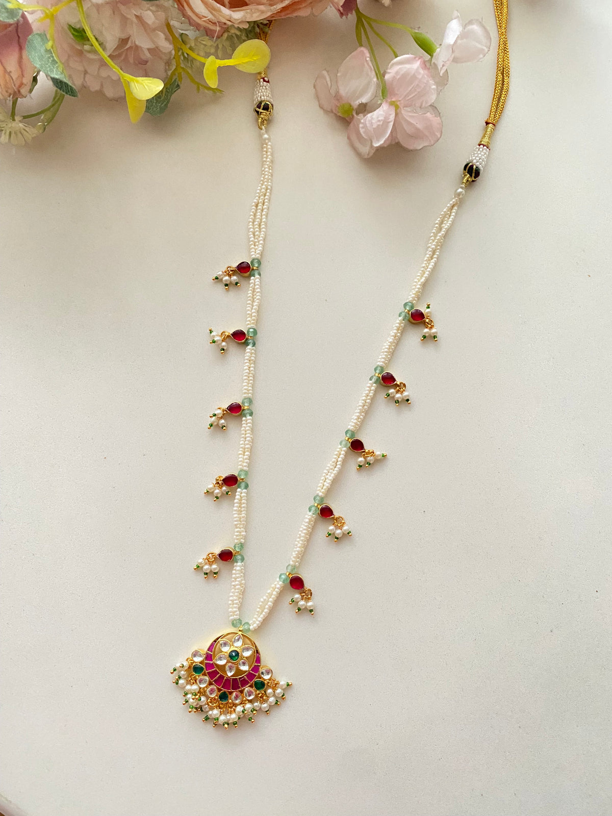 Gold Plated Kundan Long Necklace