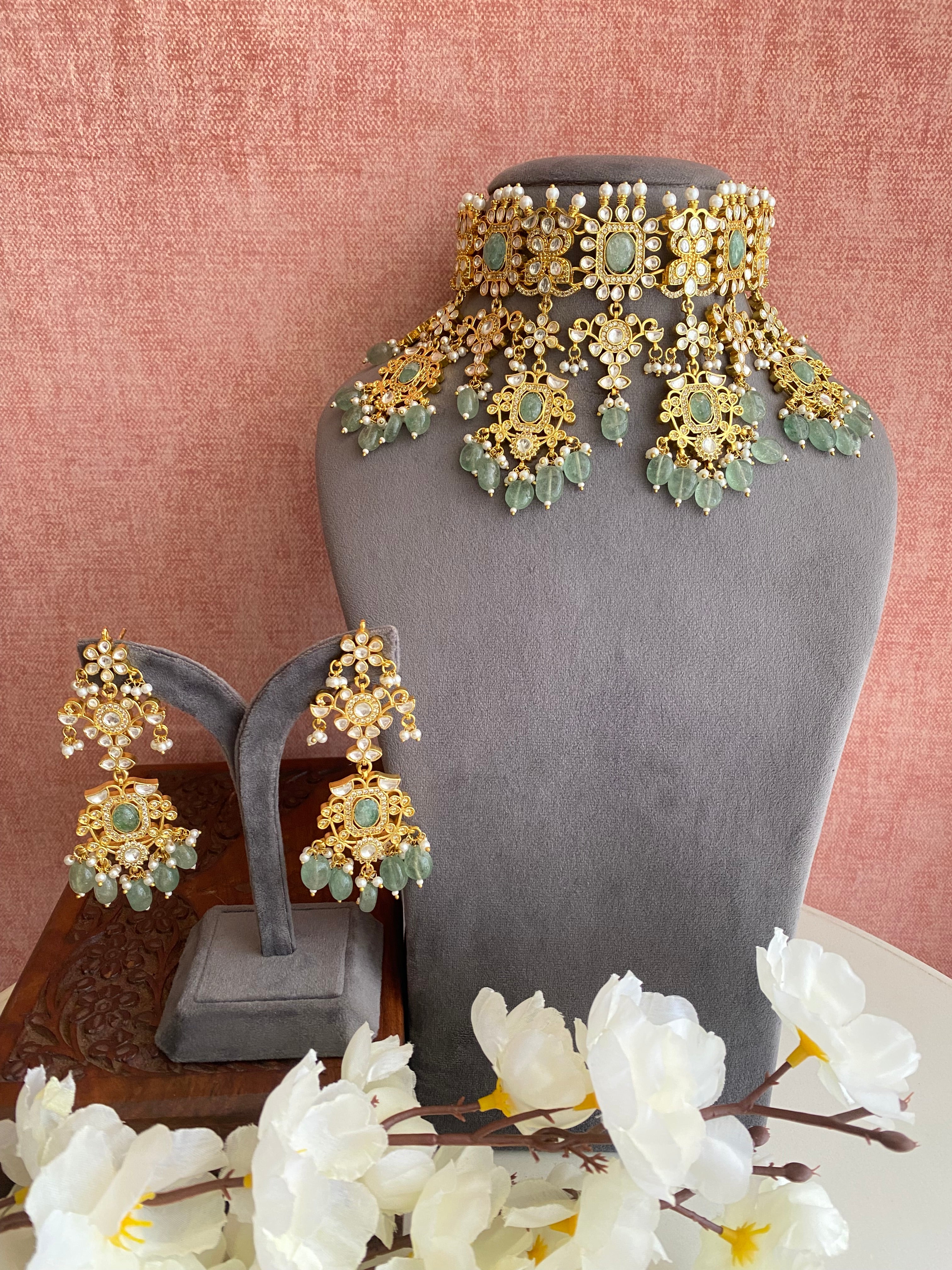 Kundan Gold plated Bridal Necklace set